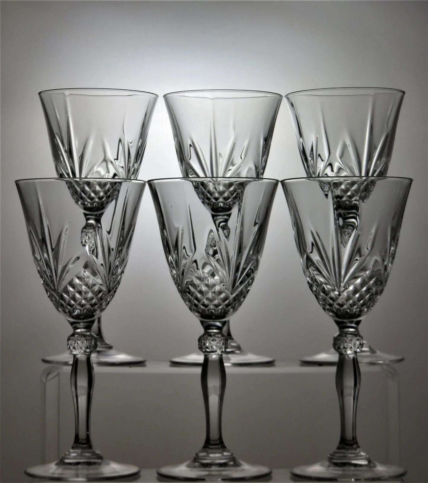 Other 6 x Edinburgh Crystal Cut Glass Wine Glasses 6 3/4"- Boxed Size ONE SIZE - 1 Thumbnail