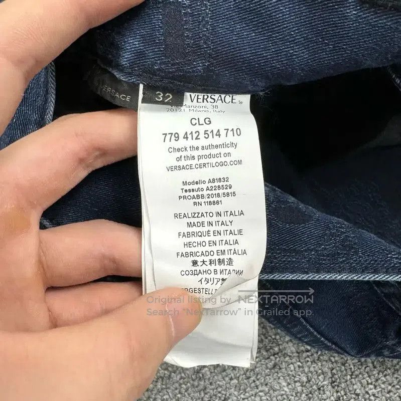 Versace Versace Blue Denim Casual Pants for Men . Size US 26 / EU 42 - 4 Thumbnail