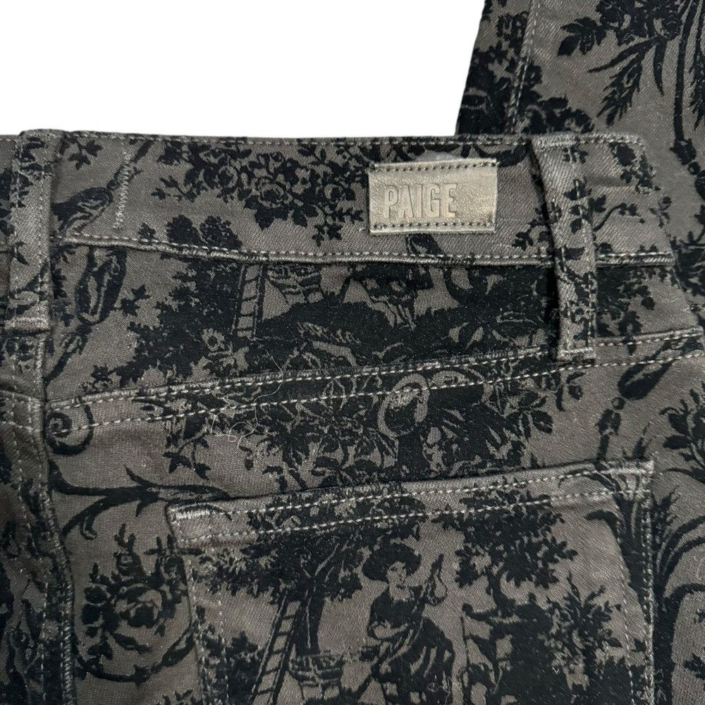 Paige NWT New Paige Hoxton Ankle Velvet Flocked Versaille Jeans S Size 26" / US 2 / IT 38 - 9 Thumbnail