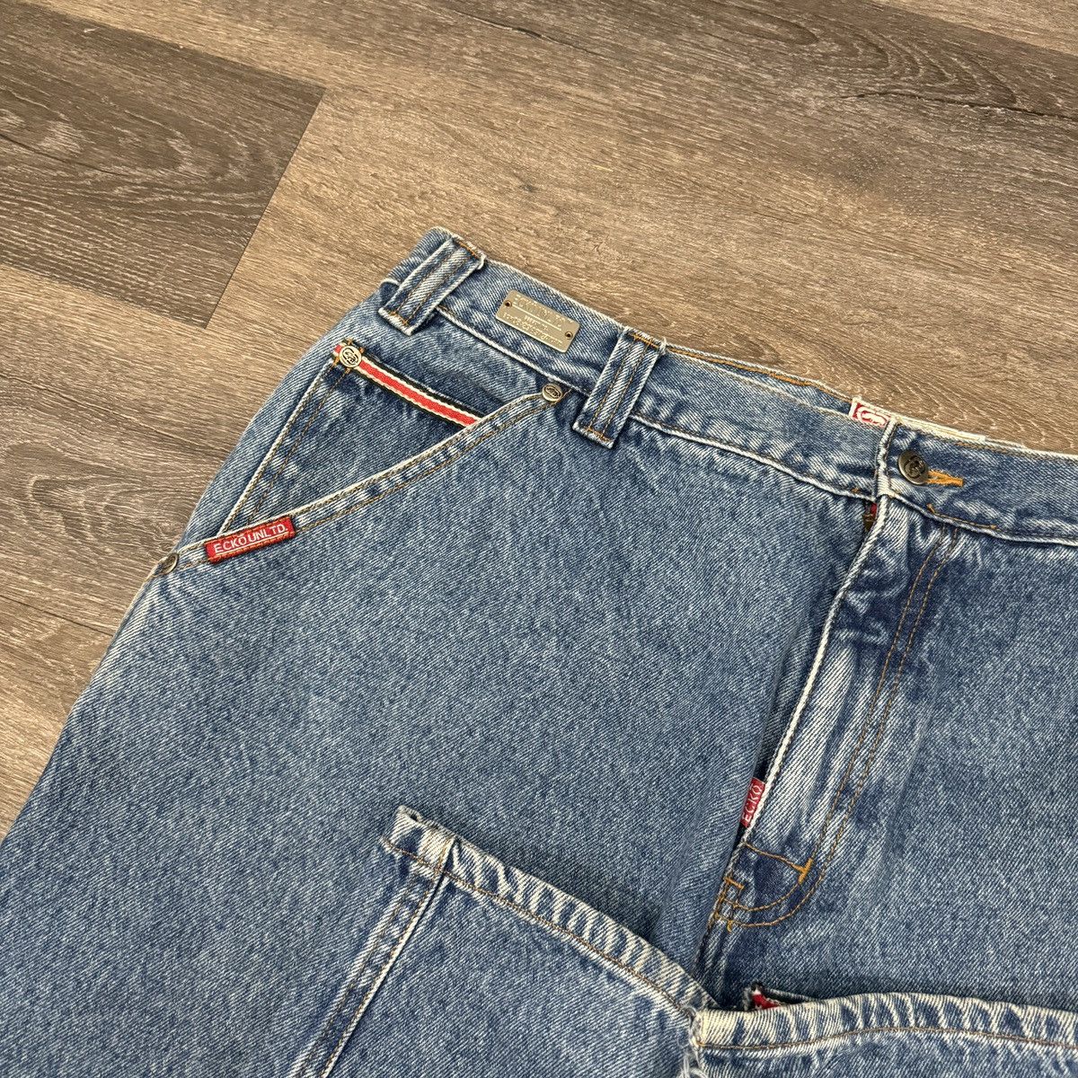 Ecko Unltd. × JNCO × Vintage Vintage Y2K Ecko baggy embroidered JNCO style carpenter Size US 38 / EU 54 - 5 Thumbnail