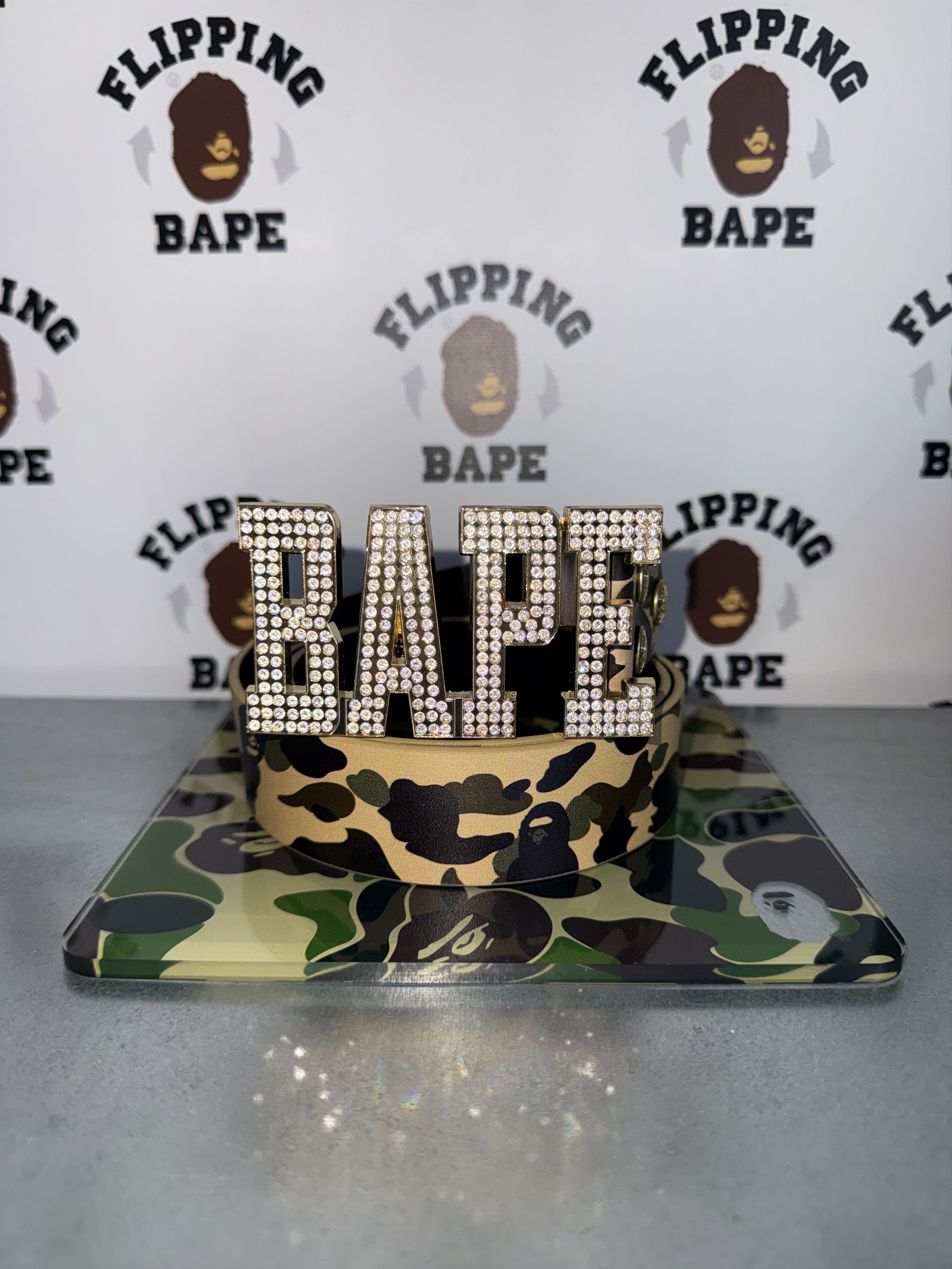Bape BAPE 1ST CAMO BAPE LEATHER BELT (M/34) Size 34 - 2 Thumbnail