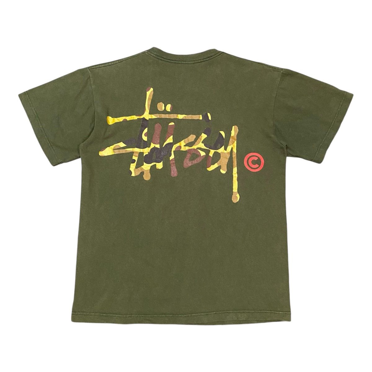 Stussy × Vintage VINTAGE STUSSY SIGN CAMO T SHIRT Size US M / EU 48-50 / 2 - 1 Thumbnail