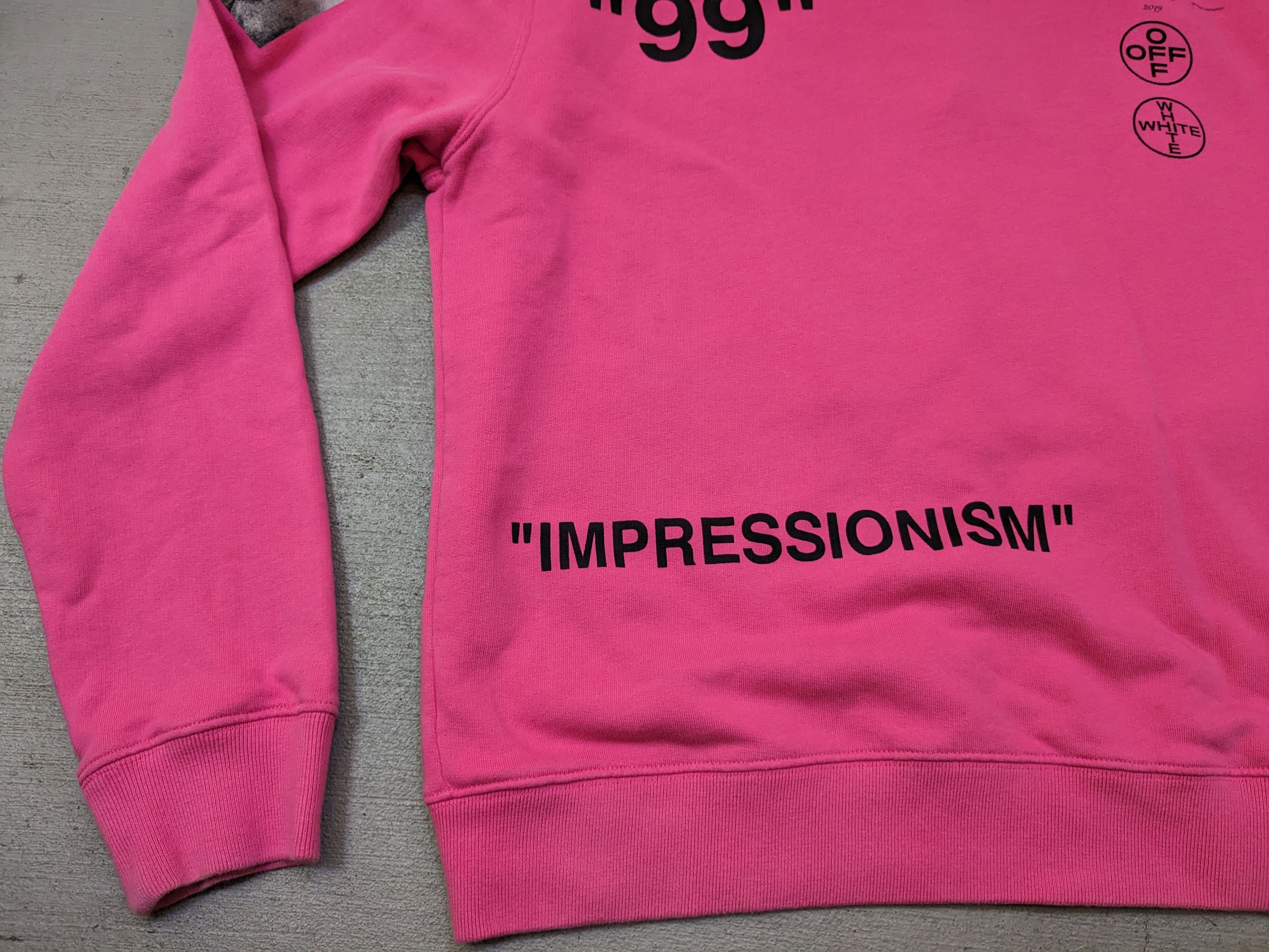 Off-White Off-White Impressionism Crewneck Sweater Pink Cotton Size US L / EU 52-54 / 3 - 8 Thumbnail
