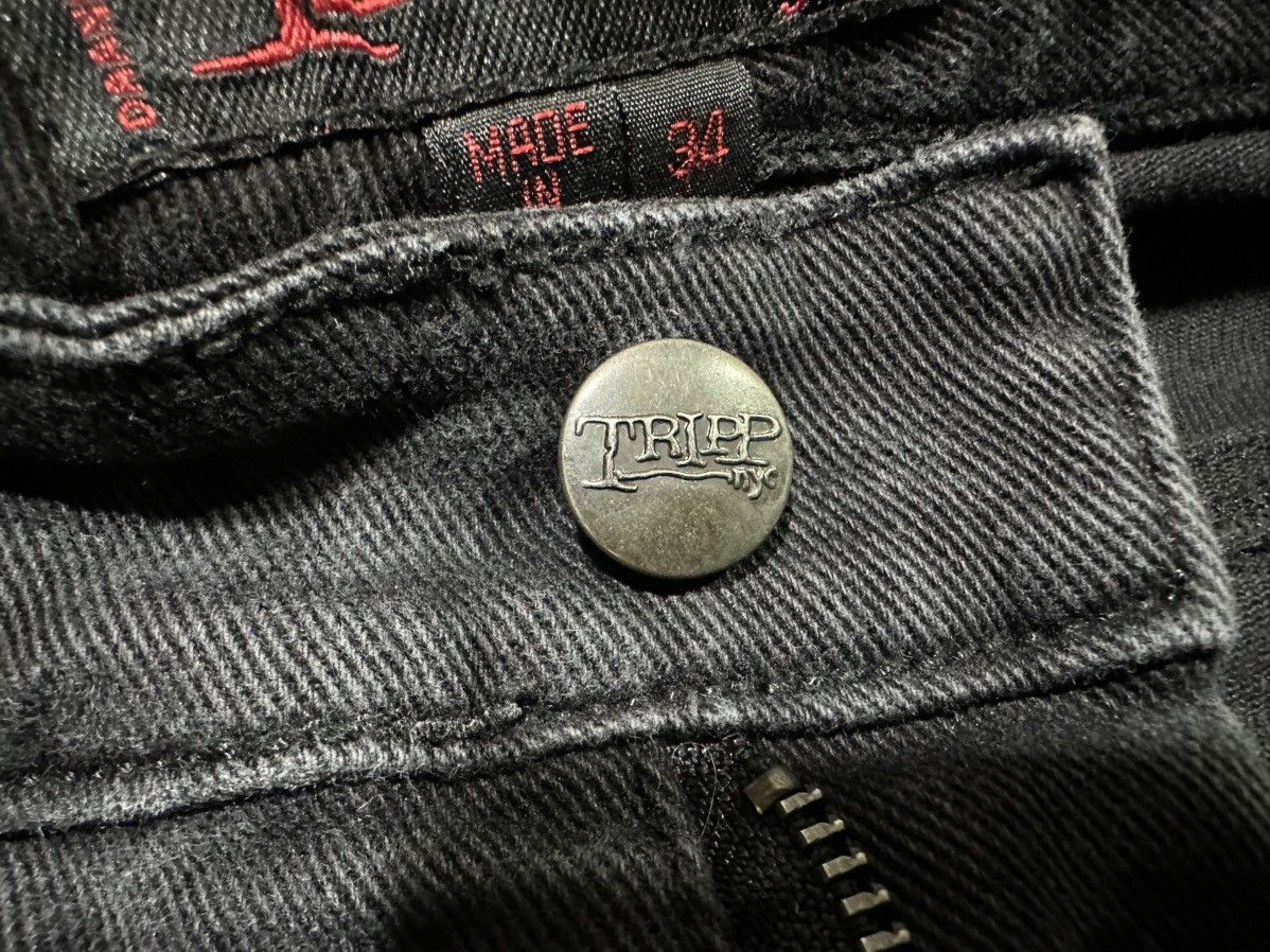 Tripp NYC 🔥Y2K Archive Tripp NYC Super Black Denim Skinny Dang Goodman Size US 34 / EU 50 - 8 Thumbnail
