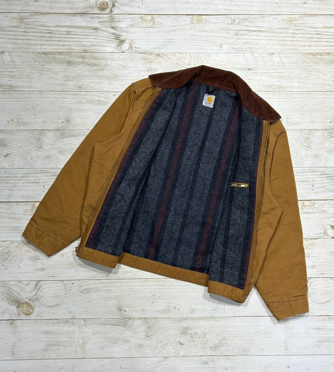 Carhartt Vintage Carhartt Detroit Jacket Work 90s Orenge/Brown Size US XXL / EU 58 / 5 - 10 Thumbnail
