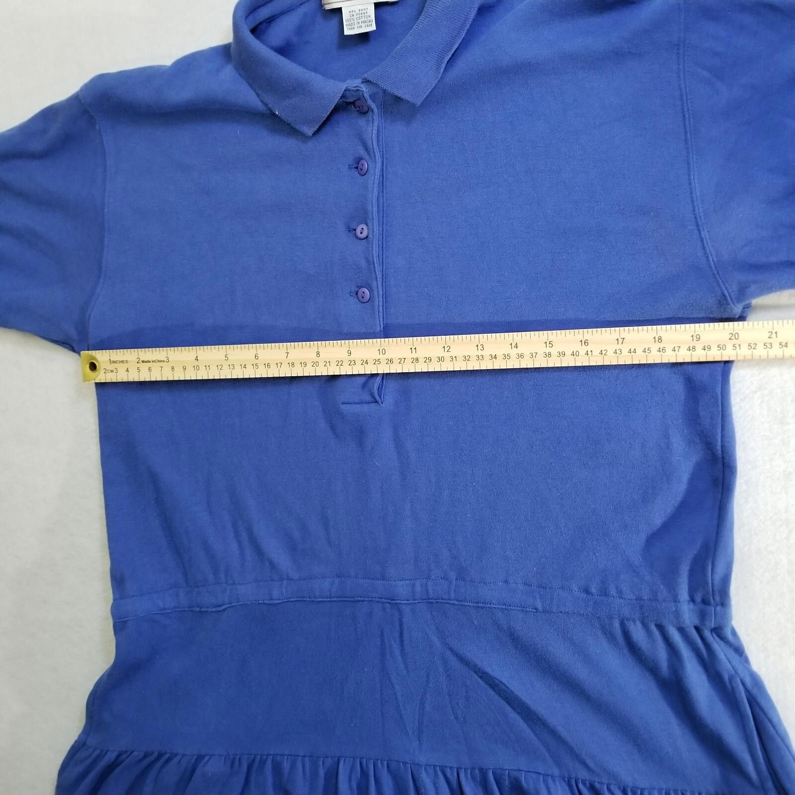 Polo Ralph Lauren VTG All Week Long Medium Women's Long Blue Polo Dress Size M / US 6-8 / IT 42-44 - 6 Thumbnail
