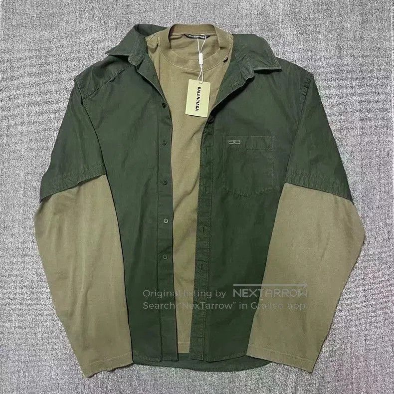 Balenciaga Balenciaga Layered Shirt Jacket. Size US XS / EU 42 / 0 - 1 Thumbnail