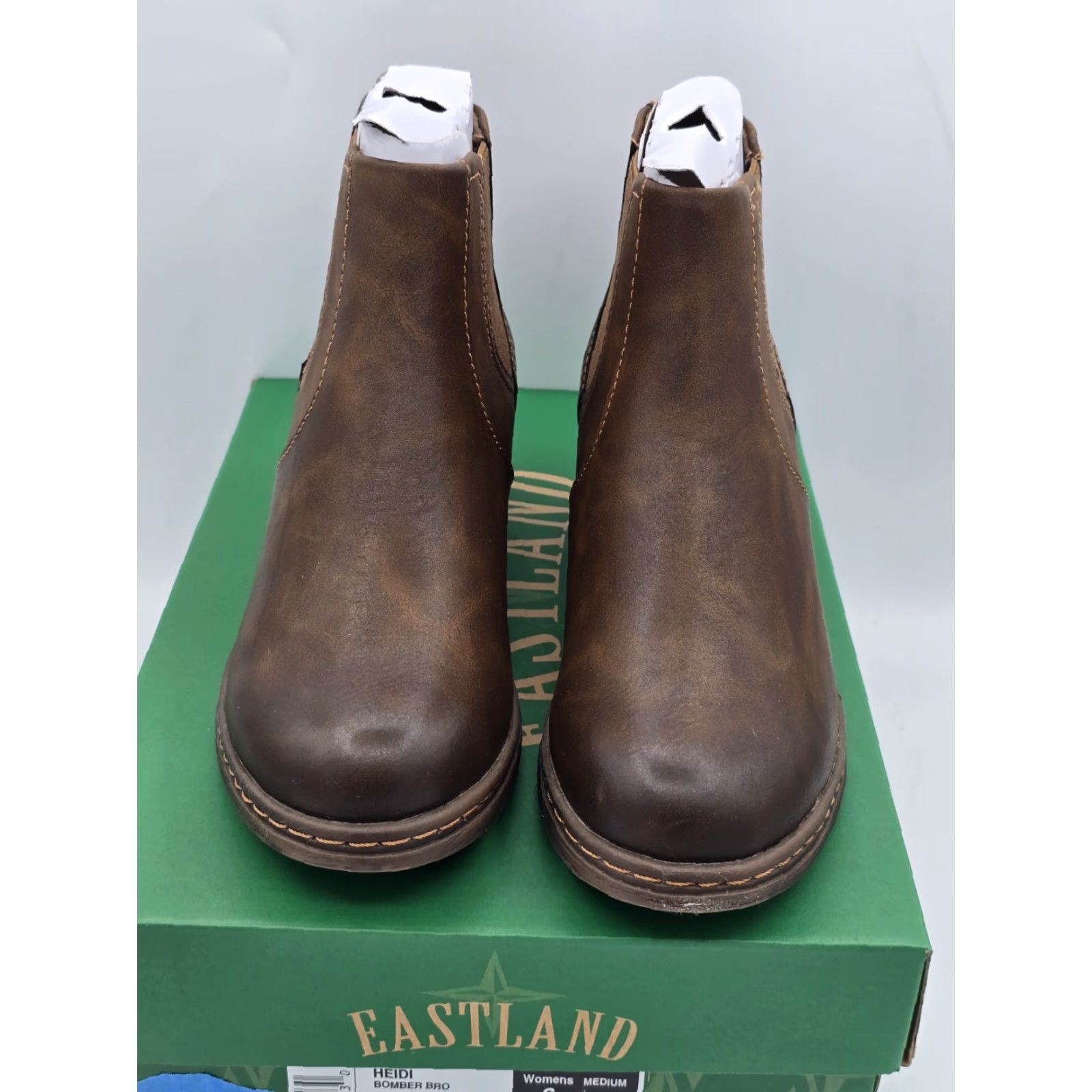 Eastland Eastland Women’s Heidi Bomber Bootie - Brown Leather Boot 2386-17M Sz 6 M, Shoes, Boots, Casual Women’s Size US 6 / IT 36 - 4 Thumbnail