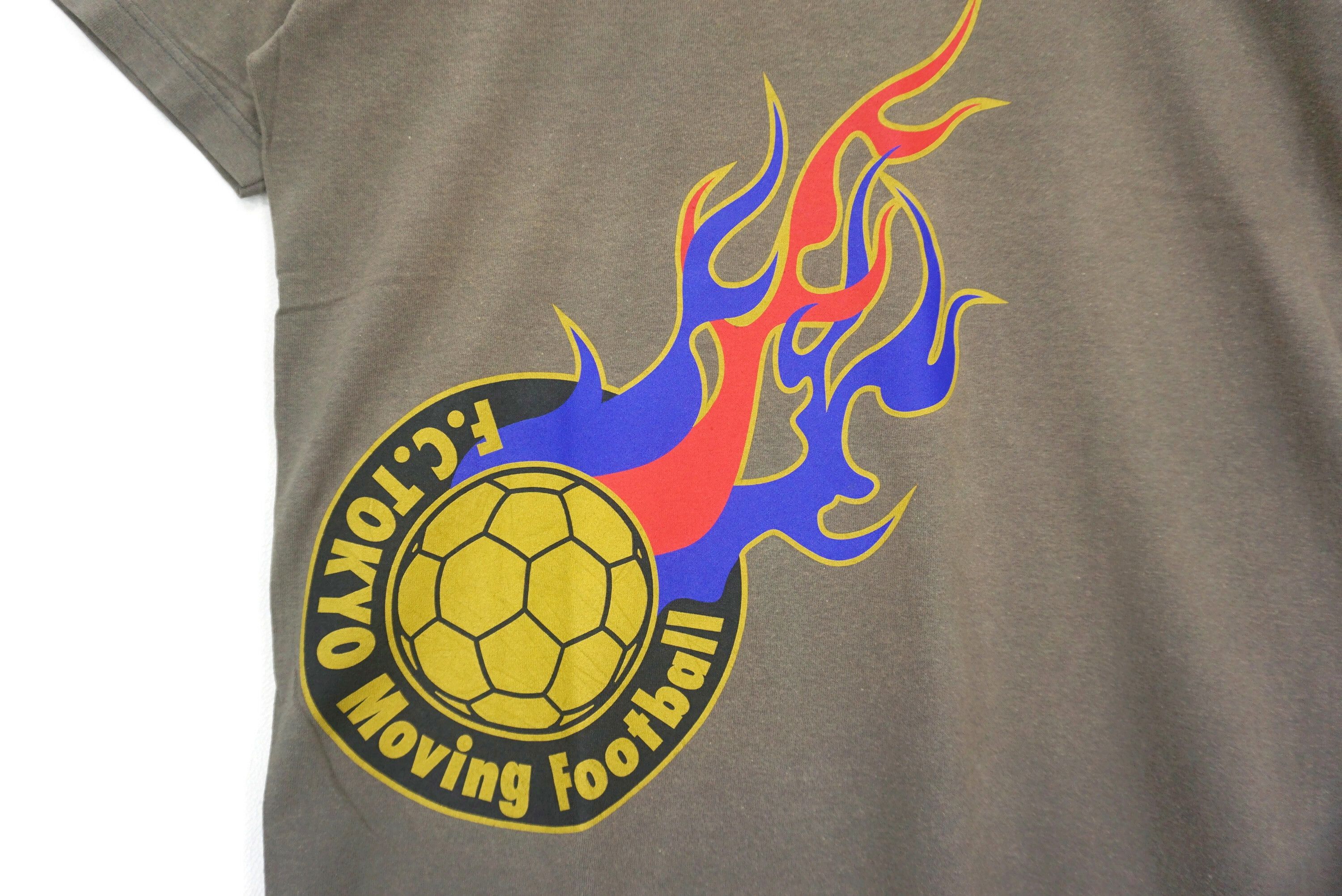 Japanese Brand FC Tokyo Football Club Tokyo J1 League Flaming Ball Tee Size US M / EU 48-50 / 2 - 4 Thumbnail