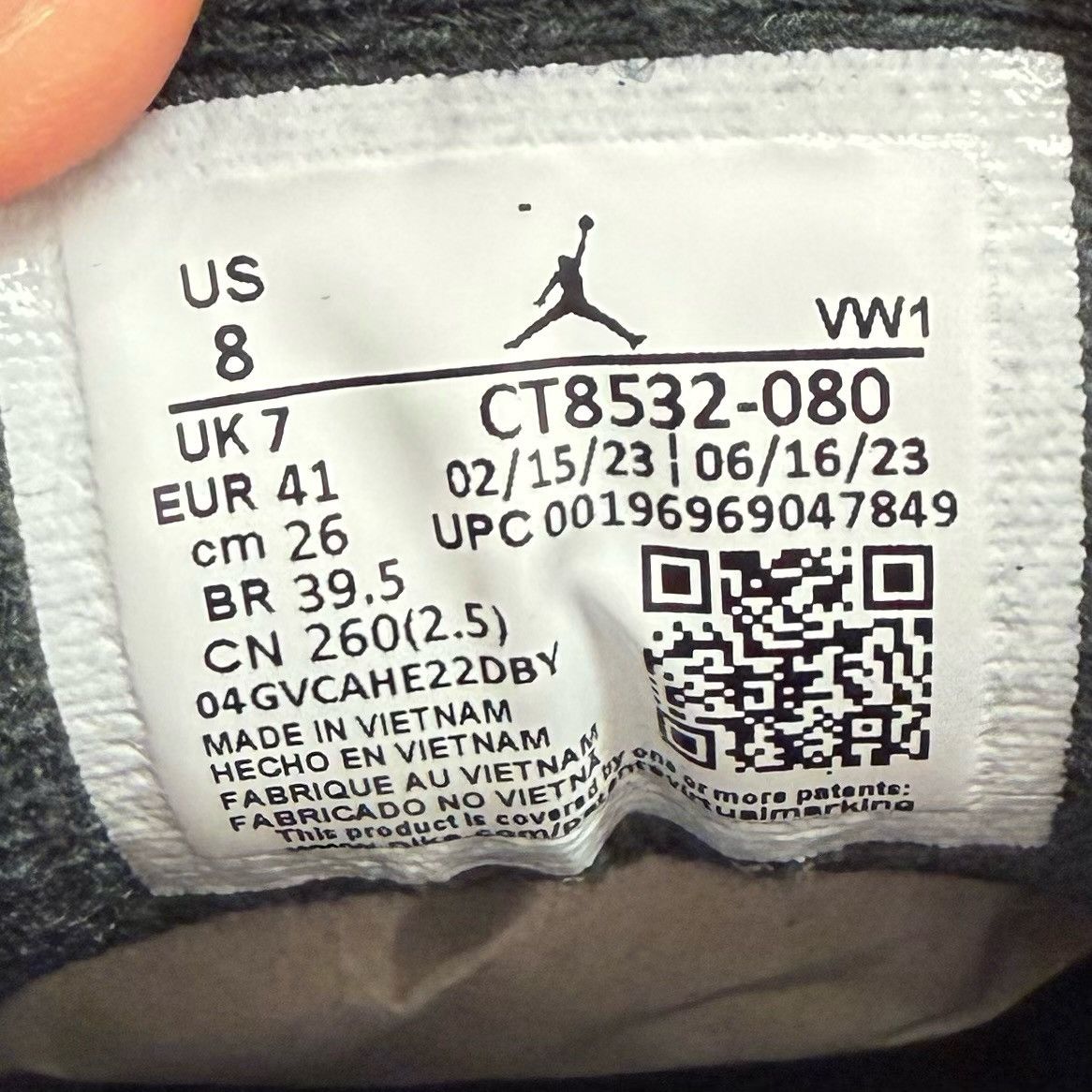 Jordan Brand Size 8 - Jordan 3 Retro 2023 Mid Fear - CT8532-080 Size US 8 / EU 41 - 6 Thumbnail