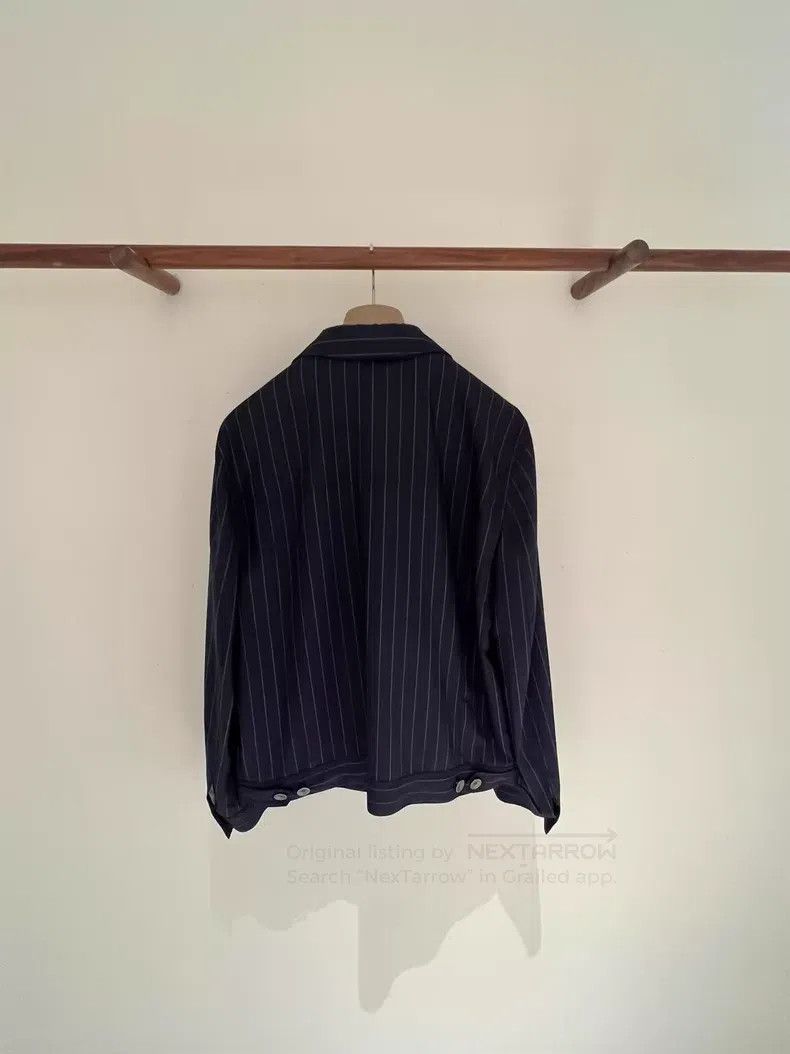 Brunello Cucinelli Brunello Cucinelli Men's Wool Striped Casual Blazer - Spri Size US M / EU 48-50 / 2 - 2 Thumbnail