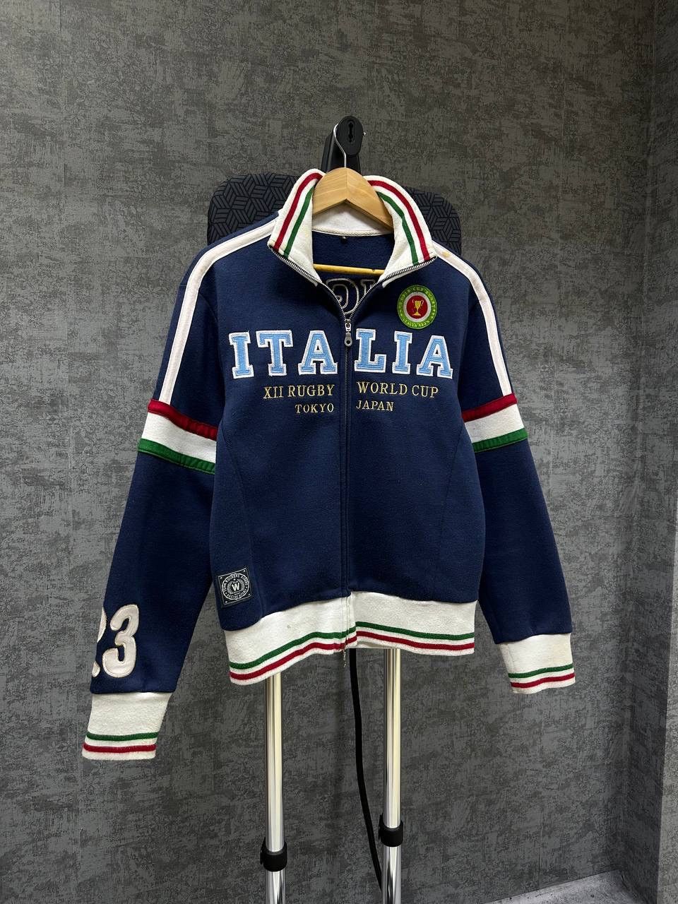 Japanese Brand × Vintage Vintage Italia Rugby Polo Ralph Lauren Style Zip Hoodie Size US S / EU 44-46 / 1 - 8 Thumbnail