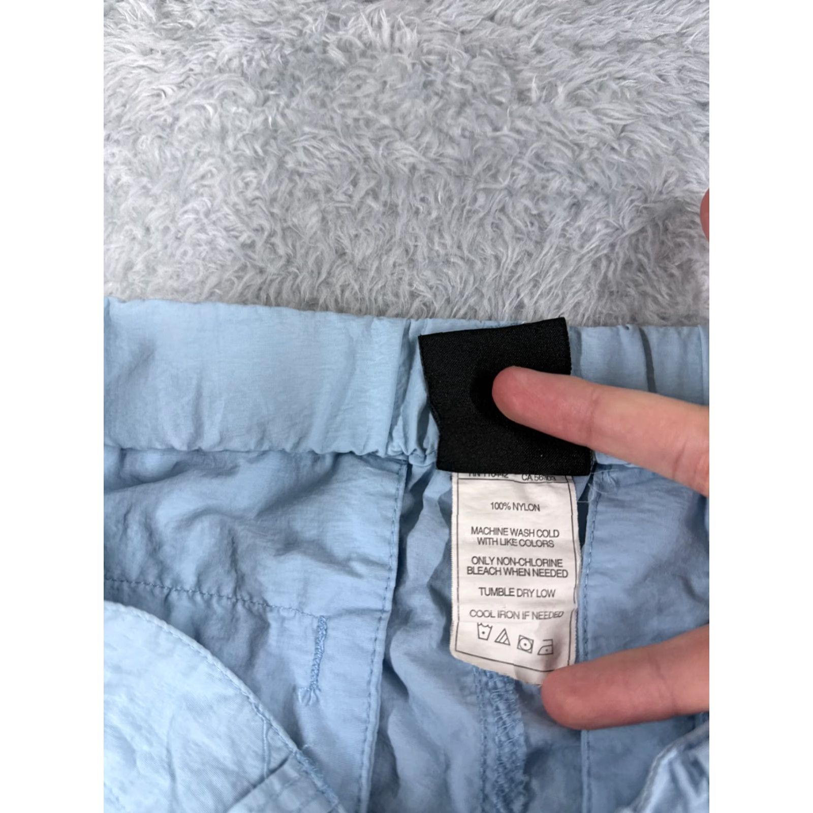 Vintage Ninth Hall Cargo Pants Women Small Blue Tapered Leg Nylon Casual 30x26 Size 28" / US 6 / IT 42 - 7 Thumbnail