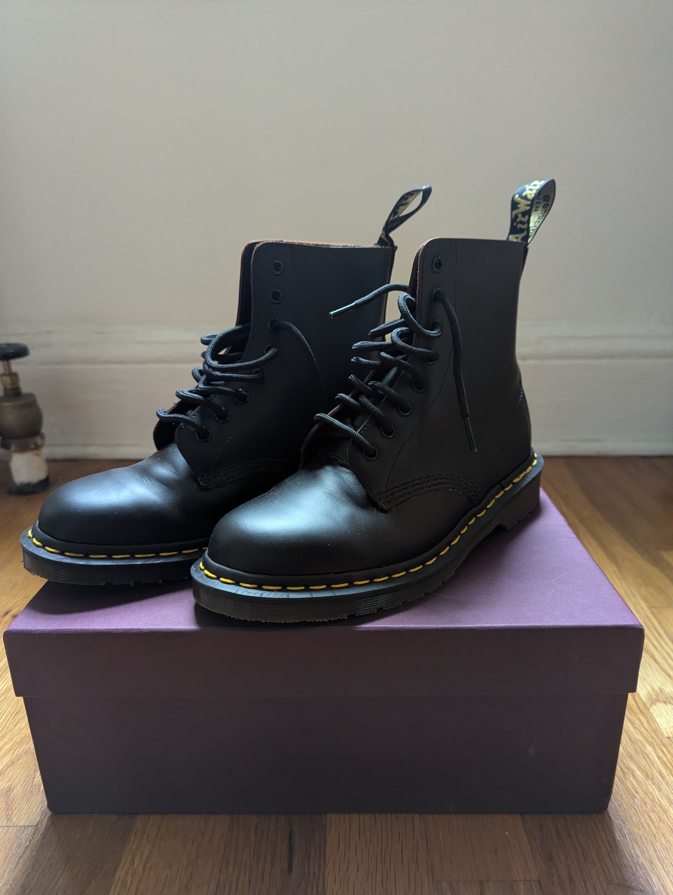 Dr. Martens Dr. Martens Docs made in UK England 1460 black leather boots Size US 7 / EU 40 - 1 Thumbnail