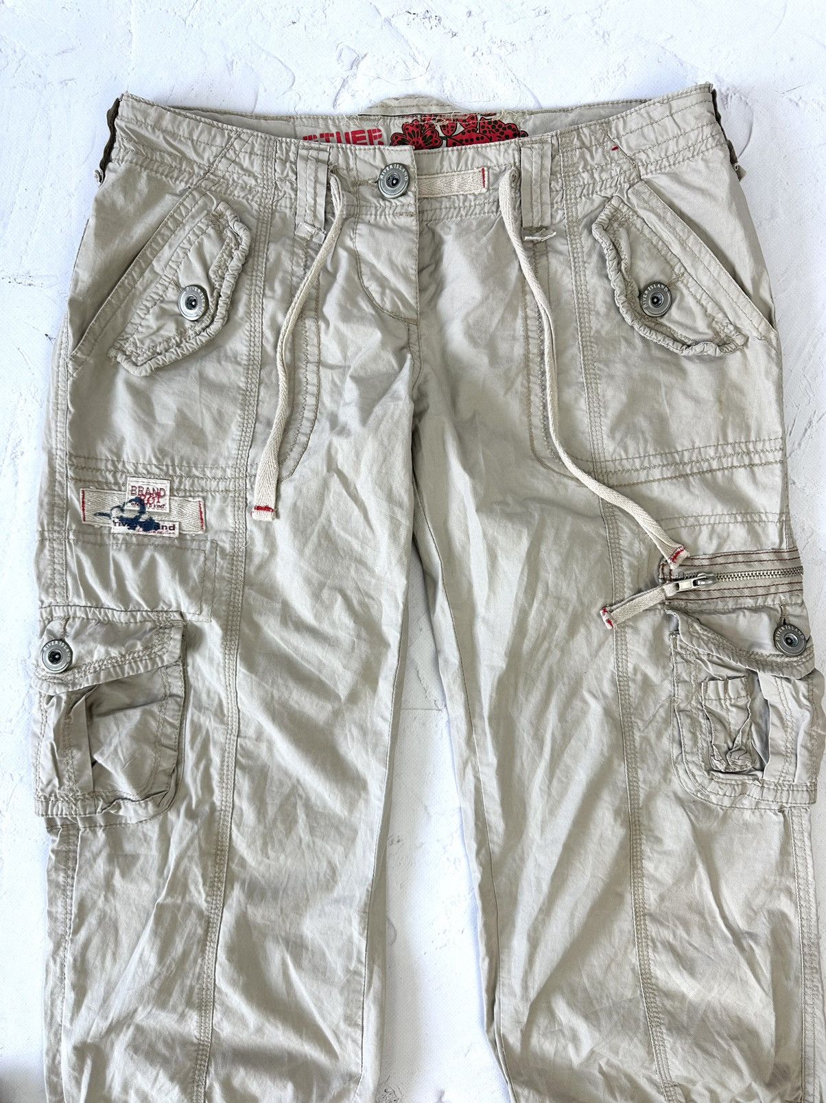 If Six Was Nine × Japanese Brand × Vintage Y2K Vintage Cargo Beige Breeches Size 27" / US 4 / IT 40 - 2 Thumbnail