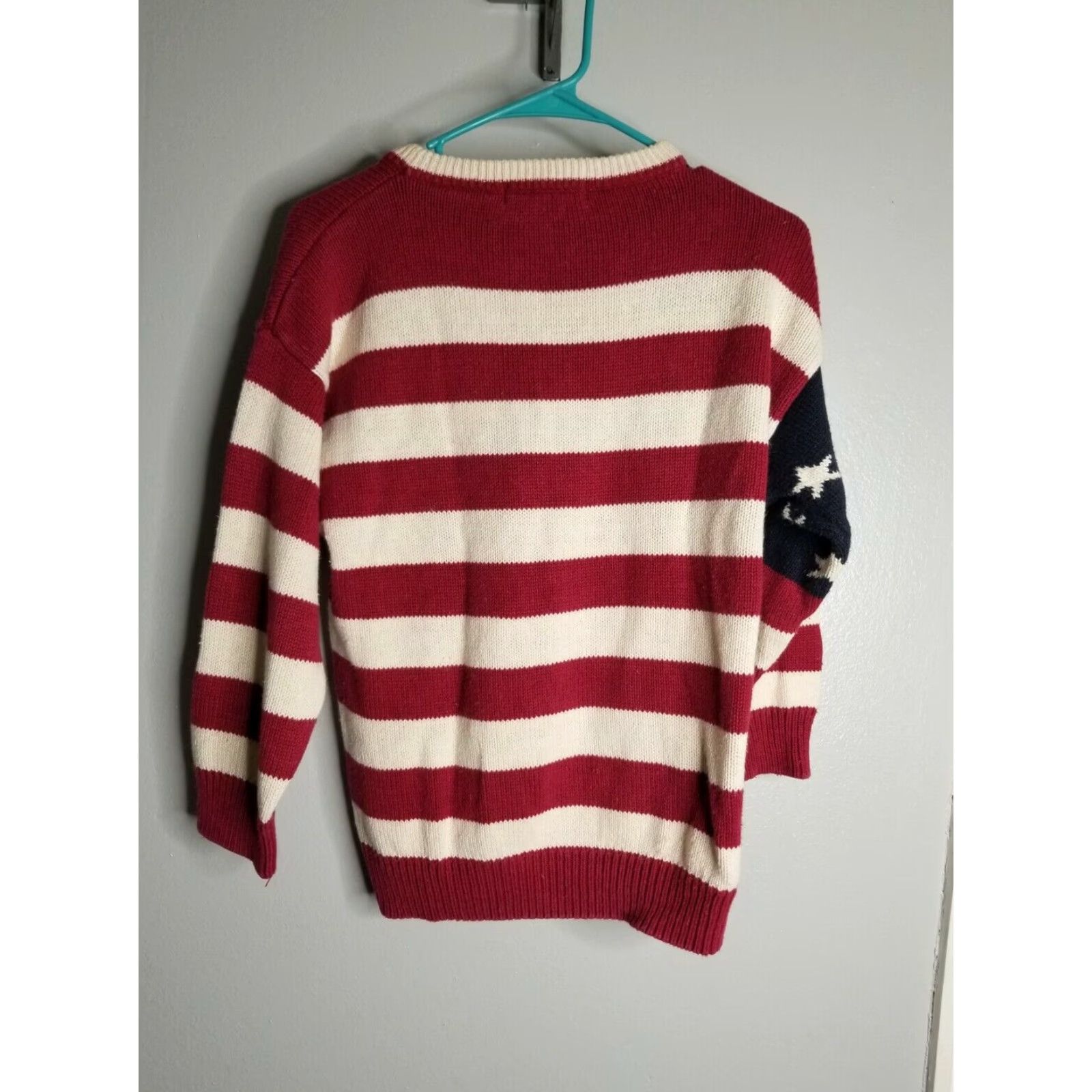 Vintage VINTAGE The Limited 90s Small Women's Red American Flag Pullover Sweater Size S / US 4 / IT 40 - 2 Thumbnail