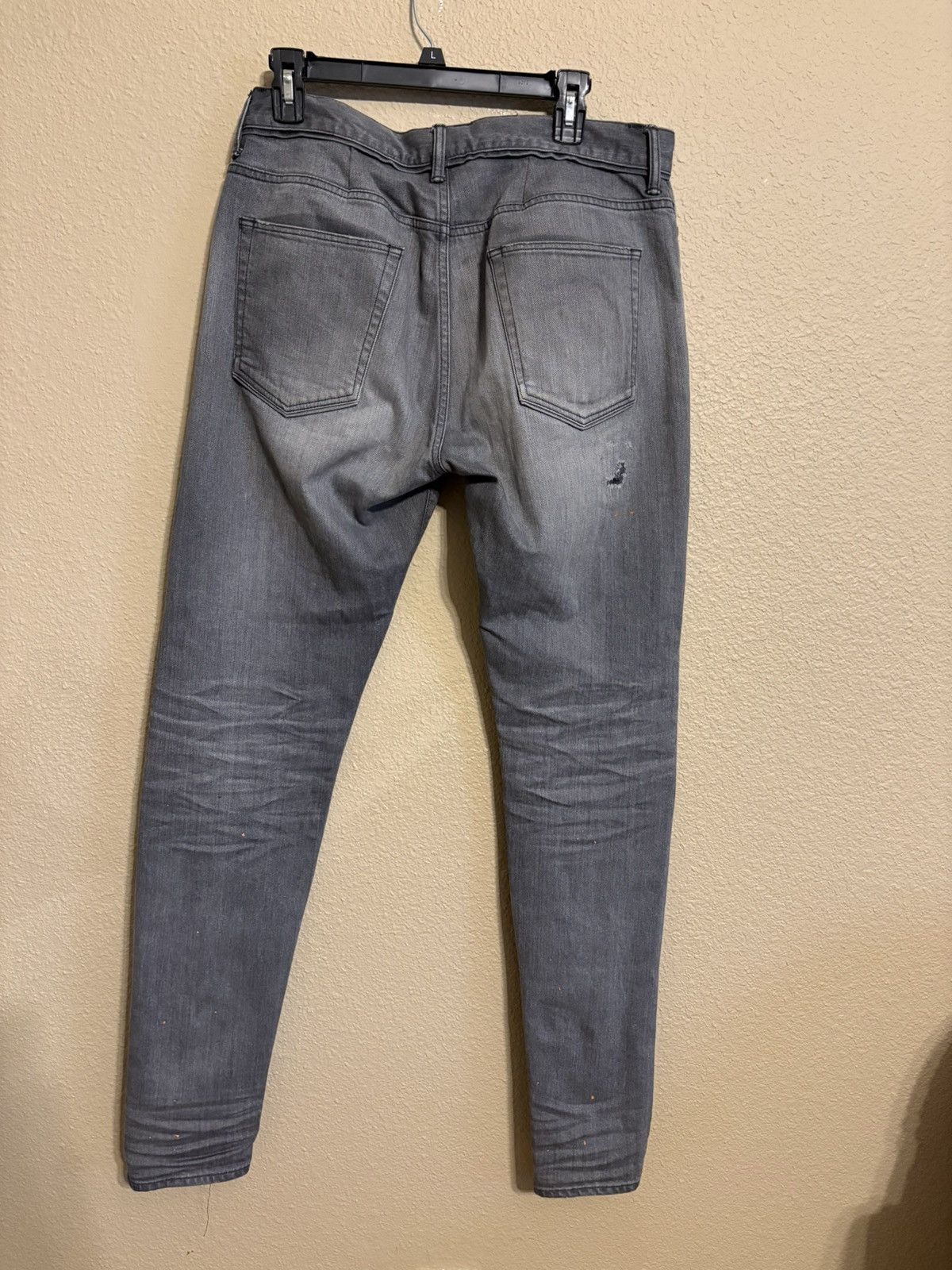 John Elliott John Elliott The Cast 2 Slim Graphite Repaired Jeans Size US 34 / EU 50 - 2 Thumbnail