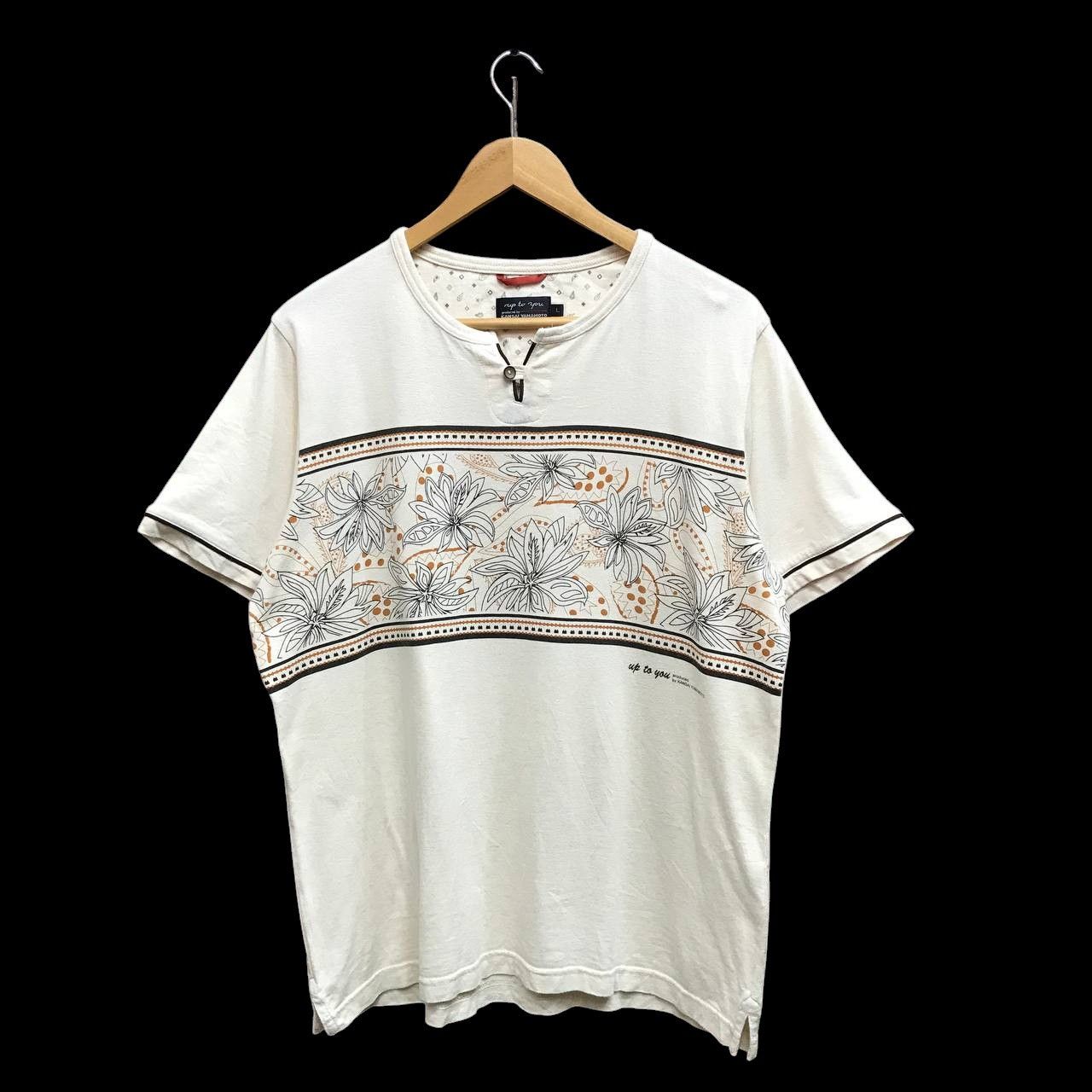 VINTAGE KANSAI YAMAMOTO NATIVE TSHIRT SINGLE BUTTON