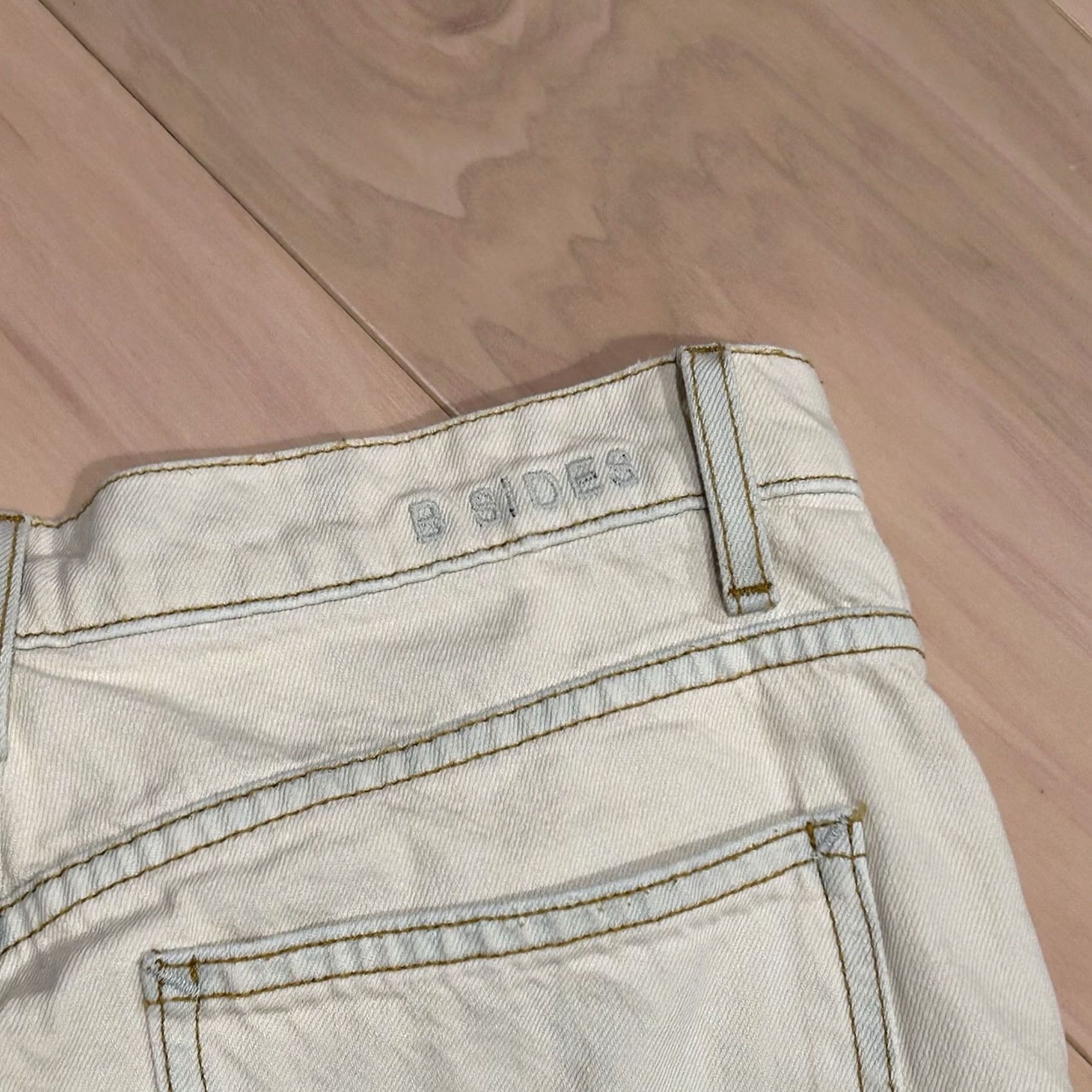 B Sides B SIDES High Rise Tapered Denim Cream Jeans Women’s 27x31 Jean 100% Cotton Vintage-N/A? Size 27" / US 4 / IT 40 - 5 Thumbnail