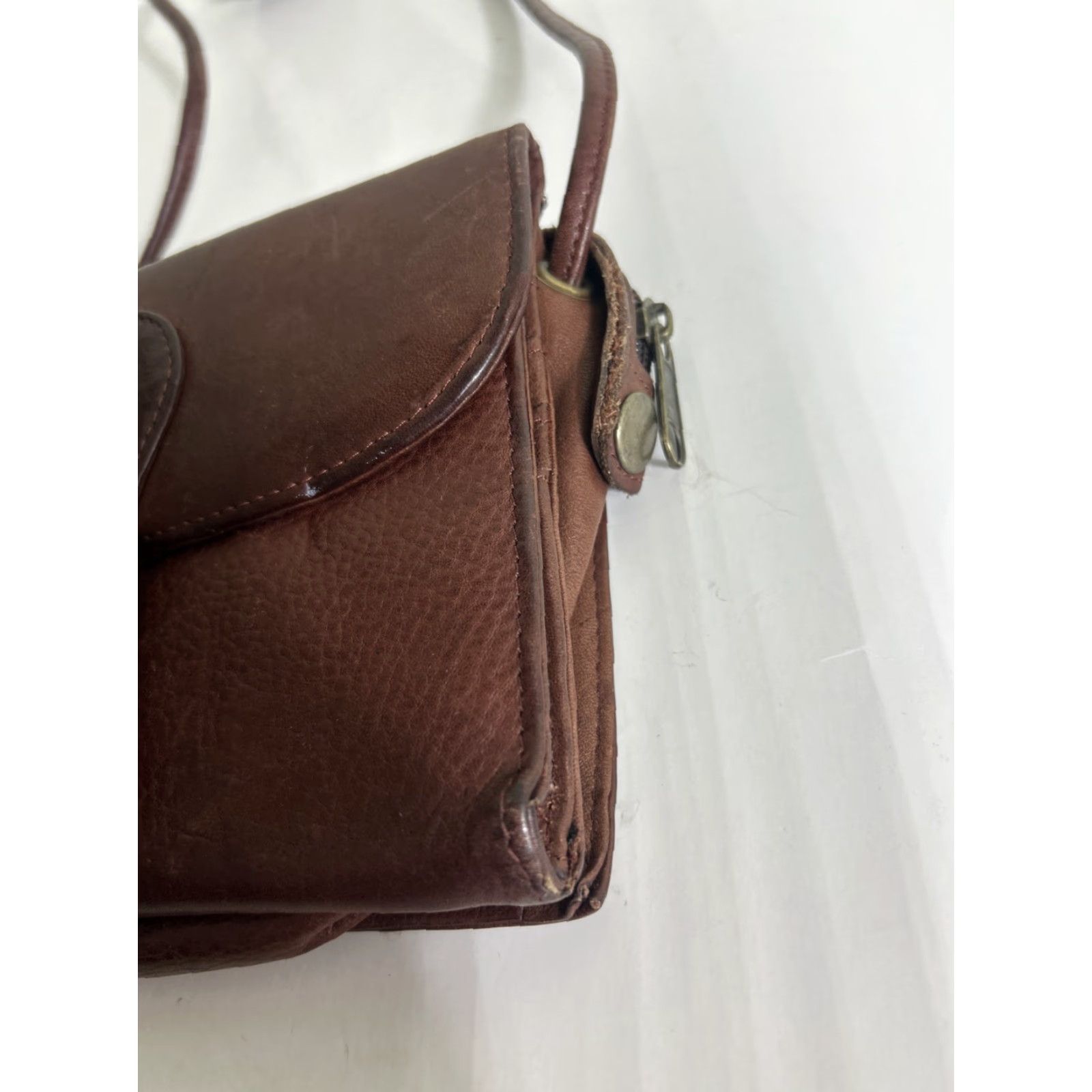 Vintage VINTAGE Boulder Ridge Glove Tanned cowhide Small Purse Shoulder Bag Brown Women Small Leather Shoulder Bag 7x6x1 Size ONE SIZE - 4 Thumbnail