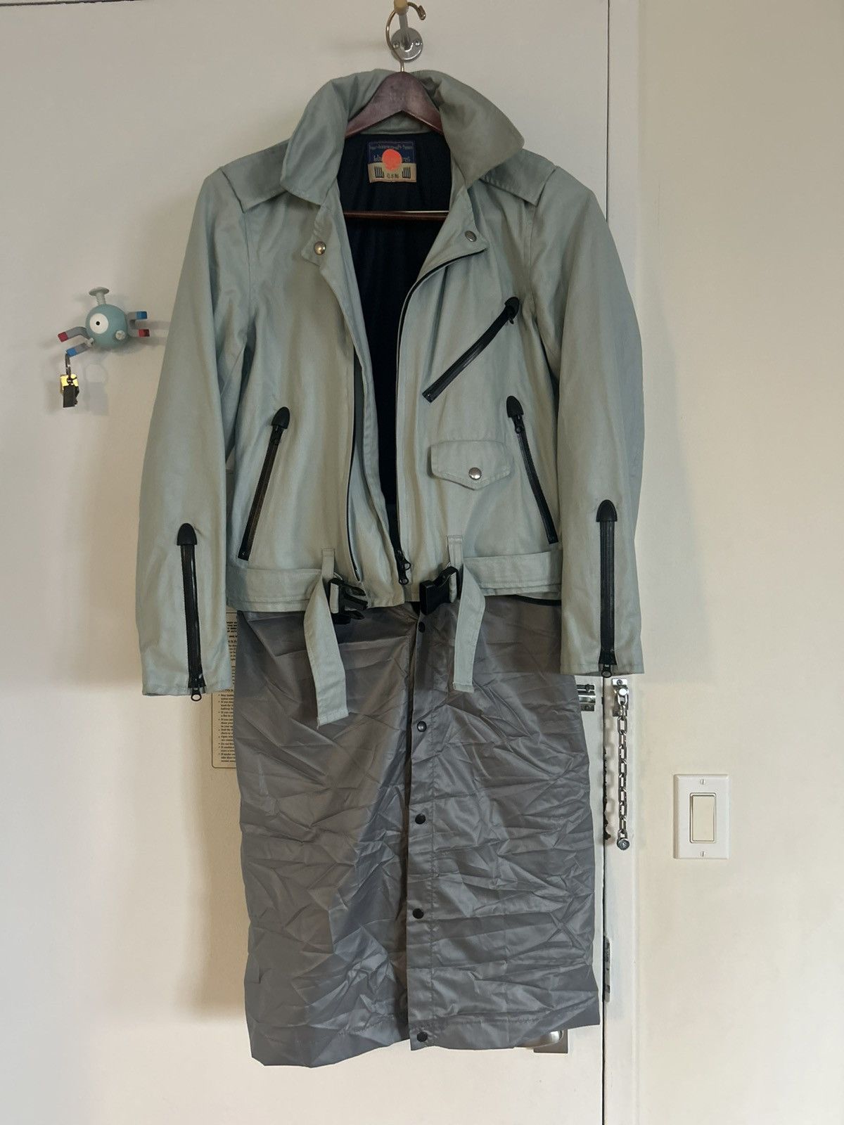 Blackmeans Blackmeans waxed cotton convertible biker jacket Size US L / EU 52-54 / 3 - 4 Thumbnail