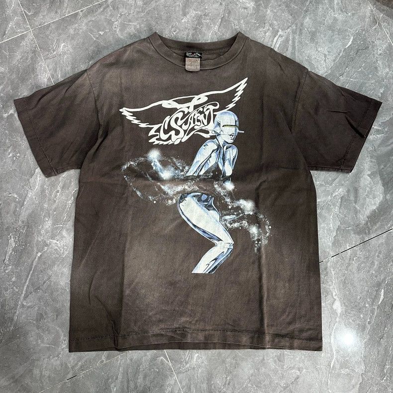 Saint Michael Saint Michael Black gray washed short sleeved shirt Size US L / EU 52-54 / 3 - 1 Thumbnail