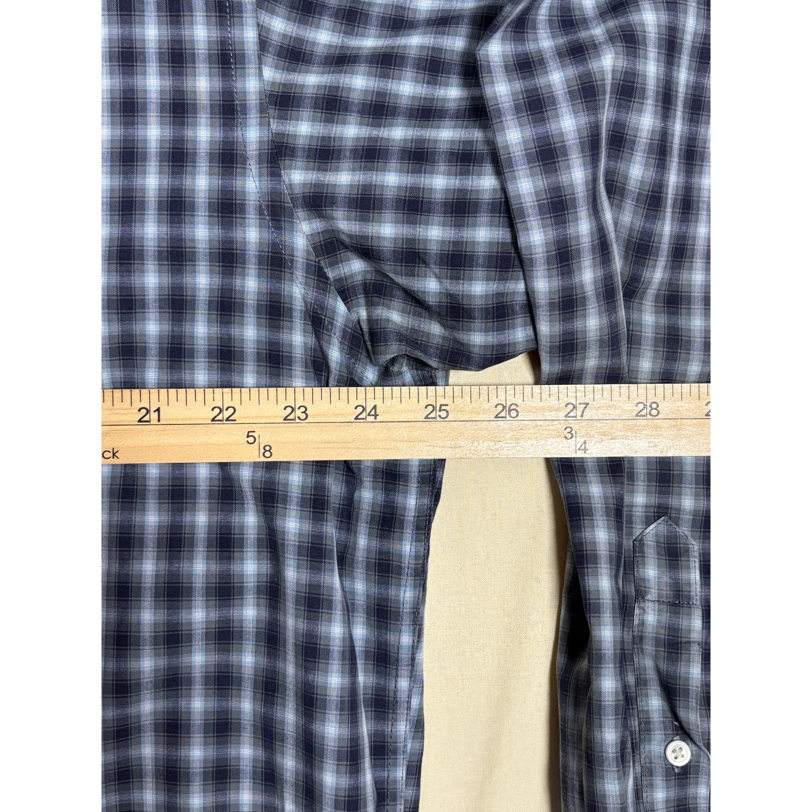 Banana Republic Banana Republic XL Blue Plaid Long Sleeve Button Down Cotton Size US XL / EU 56 / 4 - 4 Thumbnail