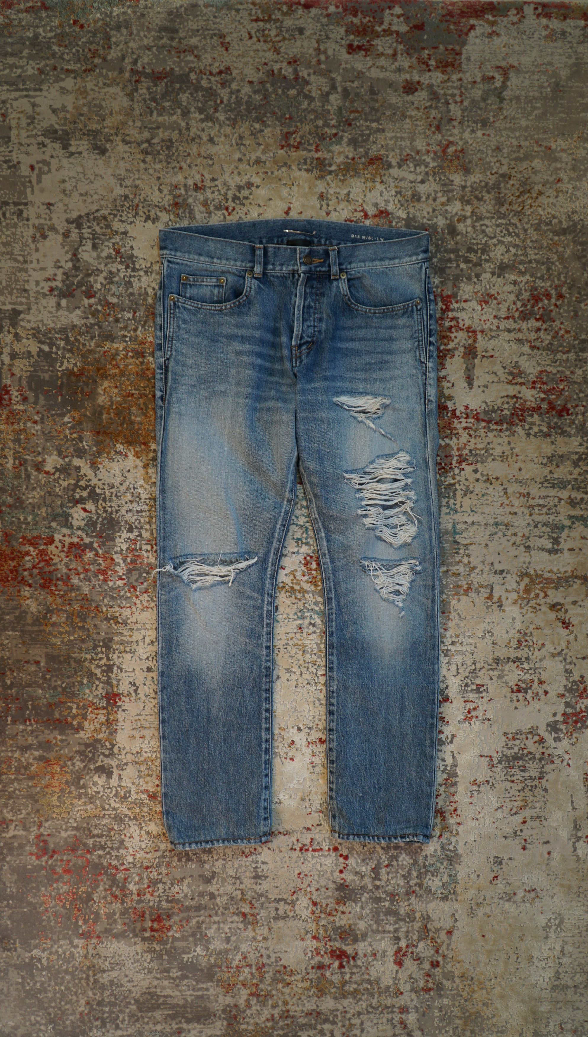 Saint Laurent Paris Saint Laurent SS18 denim light blue Size US 31 - 1 Thumbnail