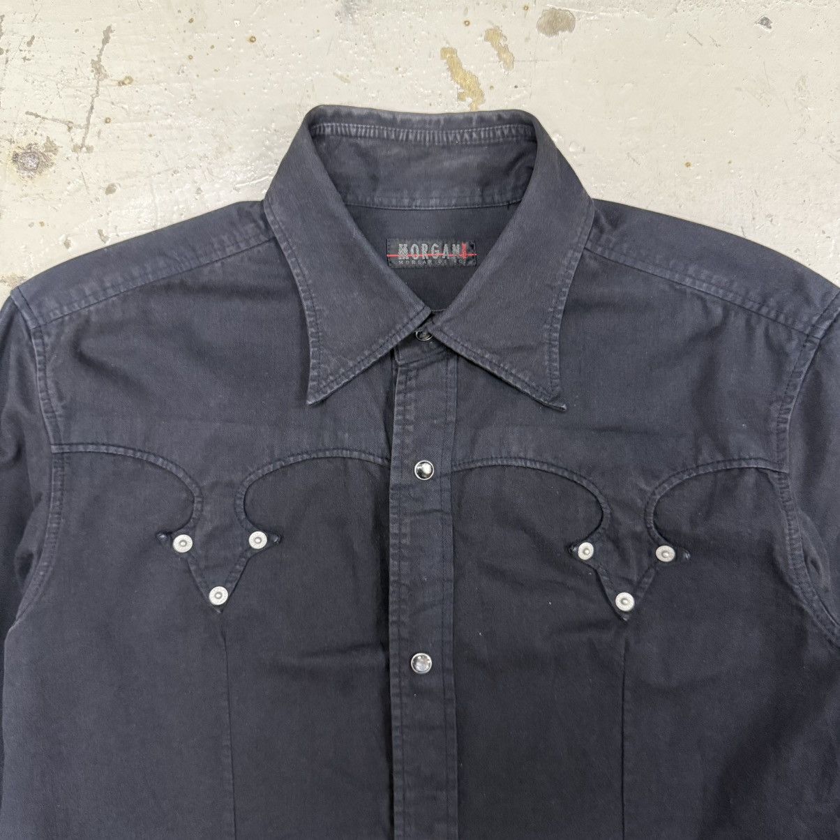 If Six Was Nine Morgan Homme Western Chrome Heart Dagger Inspired Button Ups Size US L / EU 52-54 / 3 - 2 Thumbnail