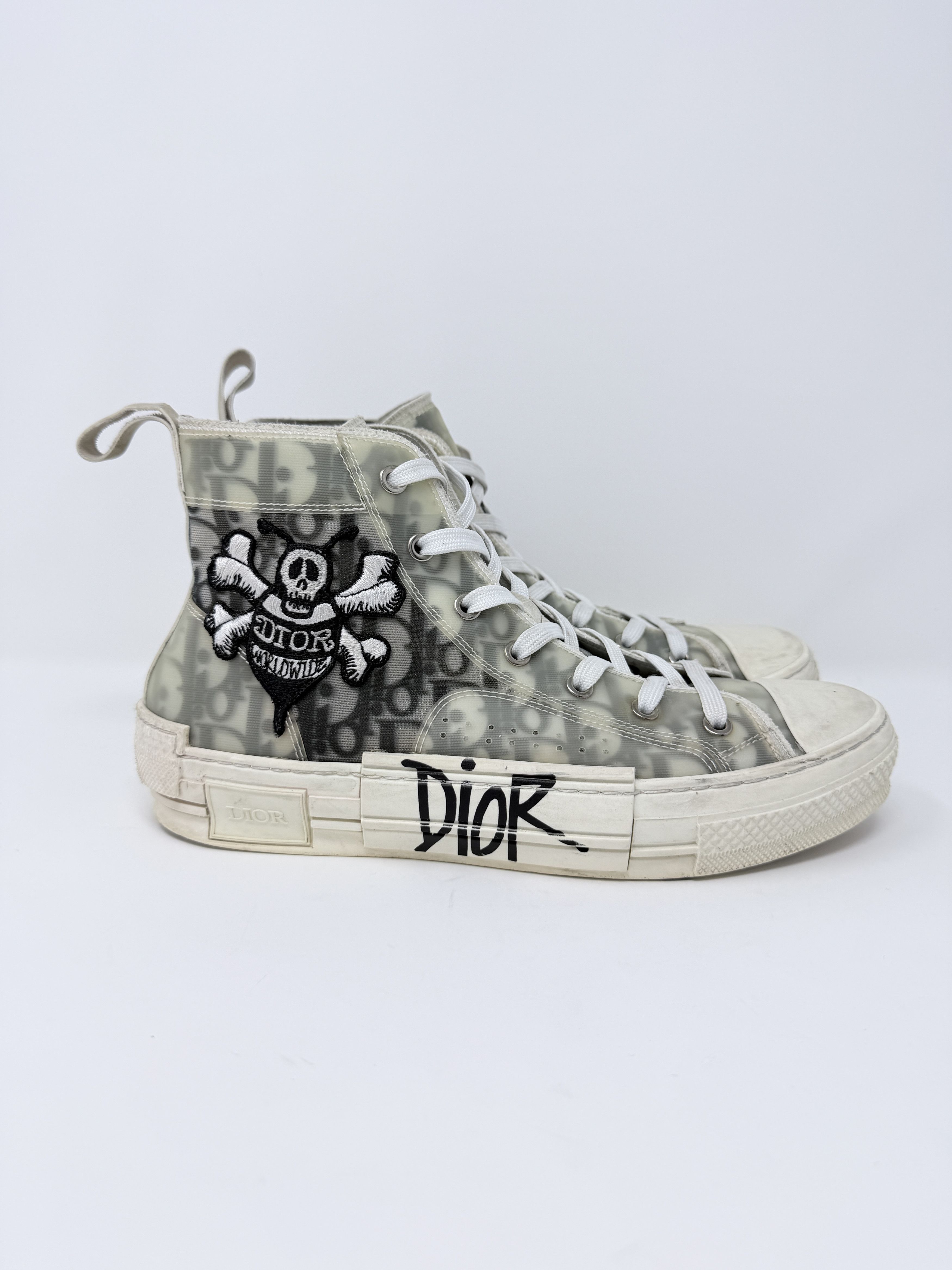 Dior × Stussy Dior Shawn Stussy B23 High Top Sneaker Bee Size US 7 / EU 40 - 2 Thumbnail