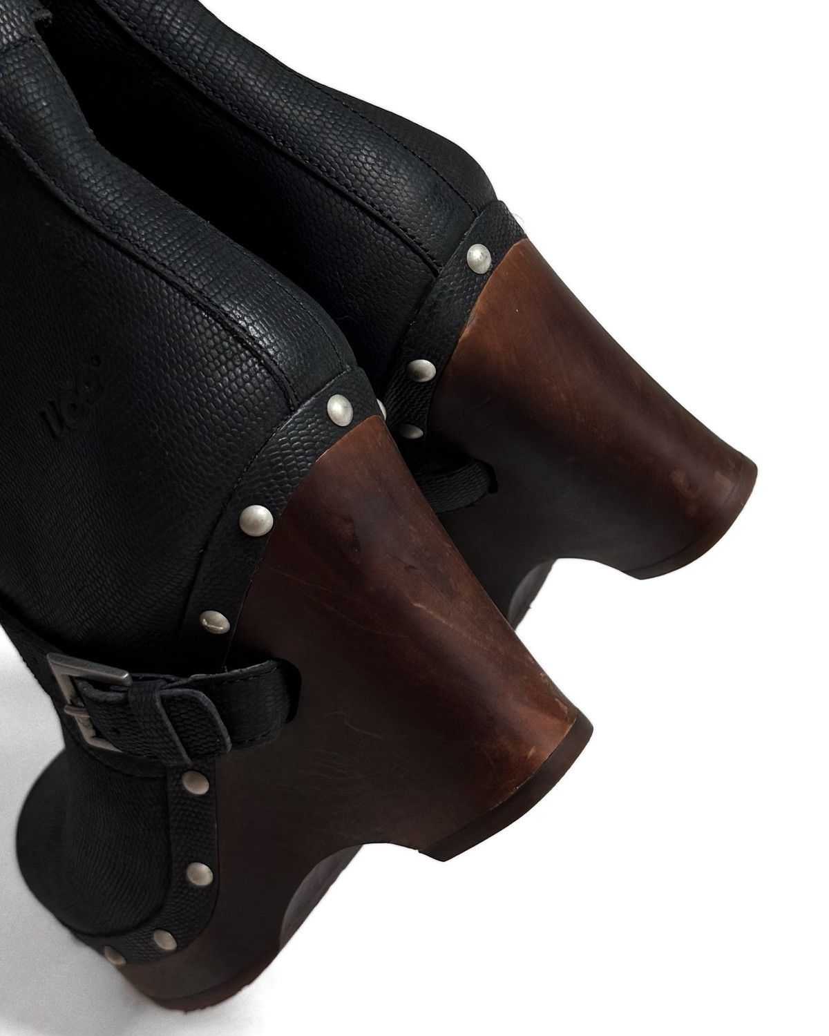 Ugg UGG Leather Designer Ganni Style Biker Heeled Boots Size US 9 / IT 39 - 5 Thumbnail