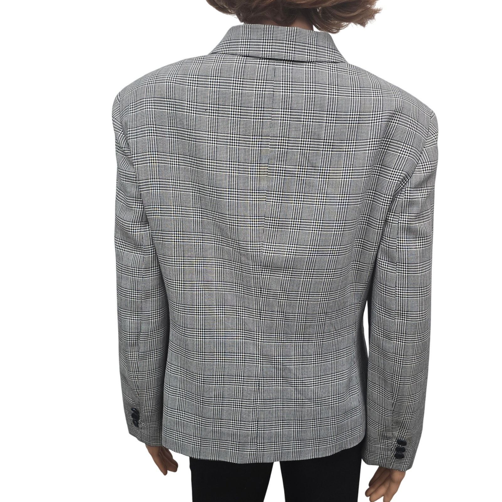 Lauren Ralph Lauren × Vintage Lauren Ralph Lauren Glen Plaid Blazer Jacket 10 Wool blend Size L / US 10 / IT 46 - 9 Thumbnail