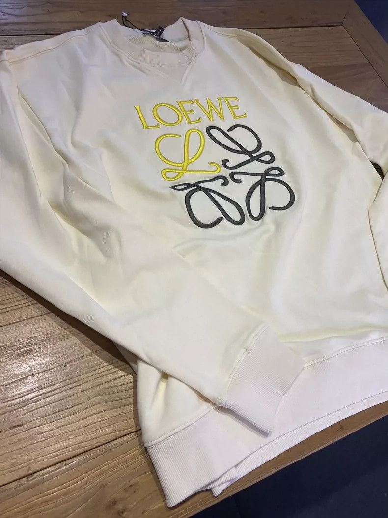 Loewe LOEWE Mishadow LOGO heavy duty embroidered round neck swea Size L / US 10 / IT 46 - 8 Thumbnail