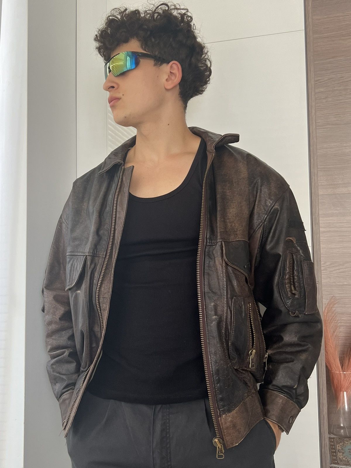 Genuine Leather ‼️Vibtage 60s RRP:600$!Paris Dakar 100% Leather Jacket‼️ Size US L / EU 52-54 / 3 - 23 Thumbnail