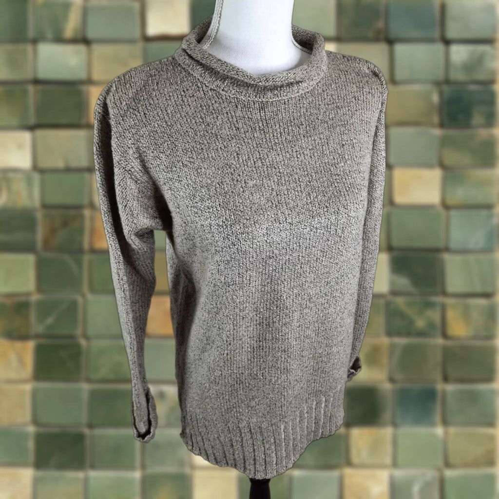 Vintage VINTAGE Carolyn Taylor Sweater Wool Acrylic Beige Mock Neck 1/4 Zip Womens Medium Front 4S3C Classic Size M / US 6-8 / IT 42-44 - 1 Thumbnail