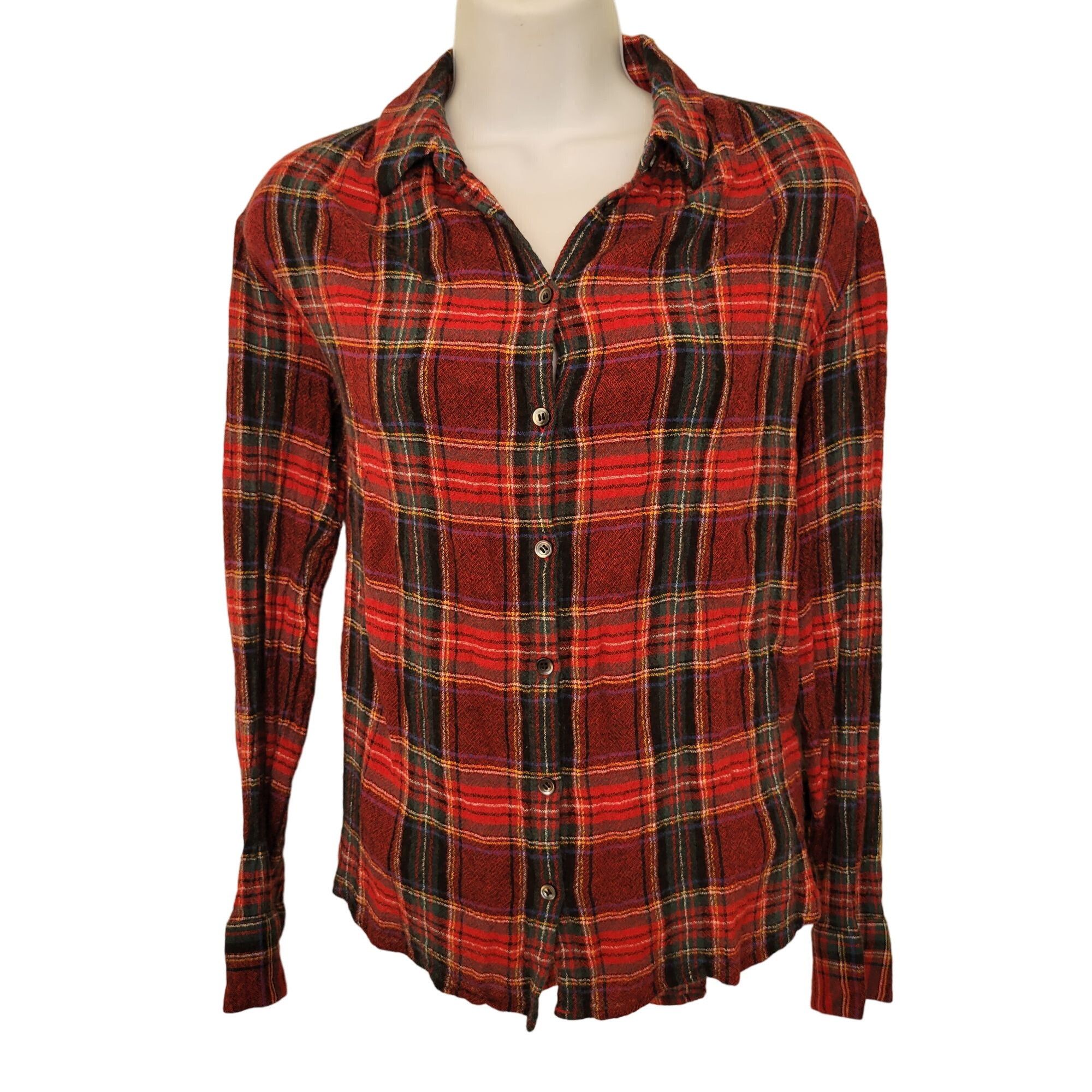 Madewell Madewell Red Tartan Plaid Button Up CENTRAL Shirt S Wool Boy Size S / US 4 / IT 40 - 2 Thumbnail
