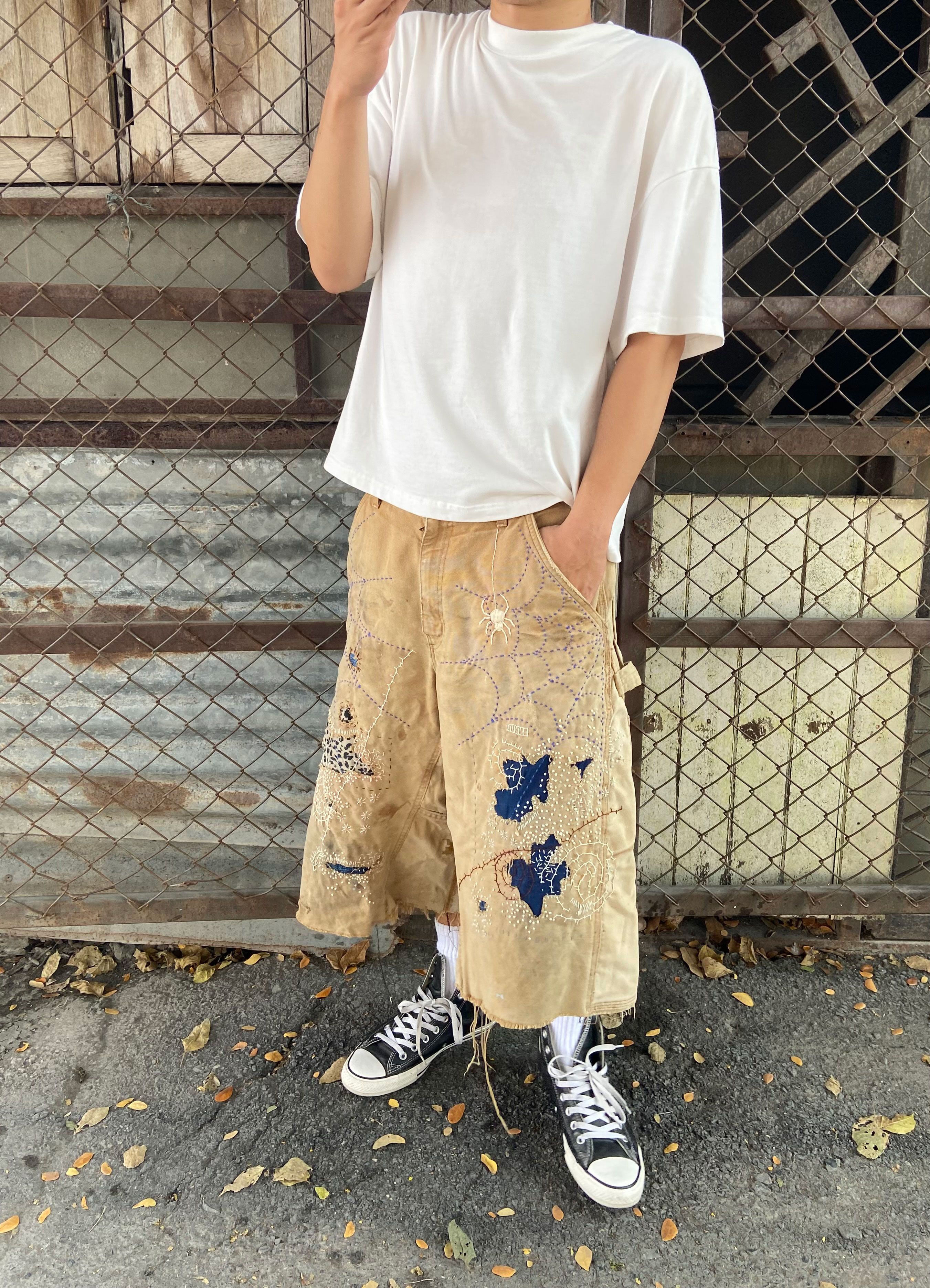Japanese Brand Boro Patchwork Carhartt Carpenter Size US 33 - 4 Thumbnail