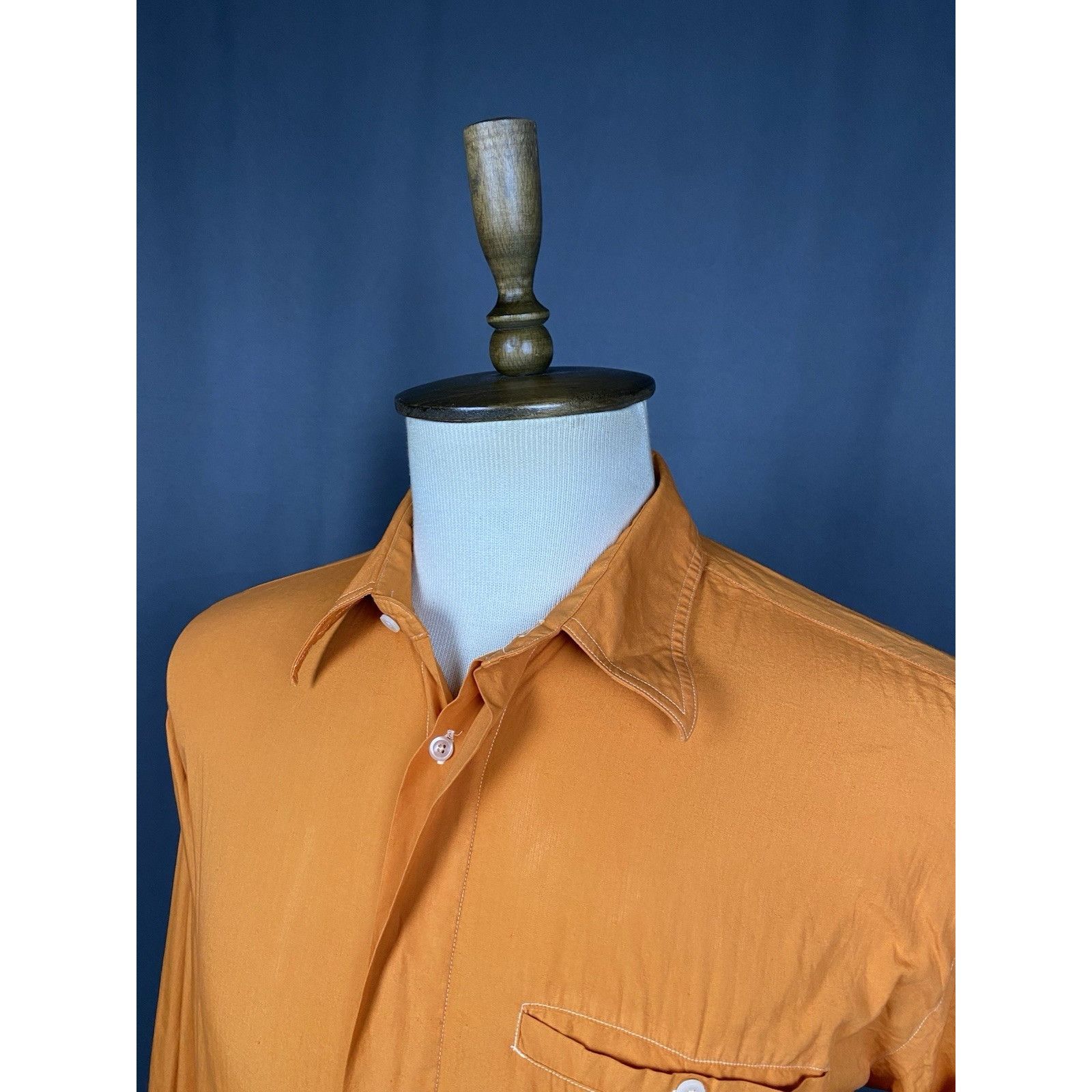 Yves Saint Laurent Yves Saint Laurent YSL Vintage Men's Orange Longsleeve Shirt Size US L / EU 52-54 / 3 - 5 Thumbnail