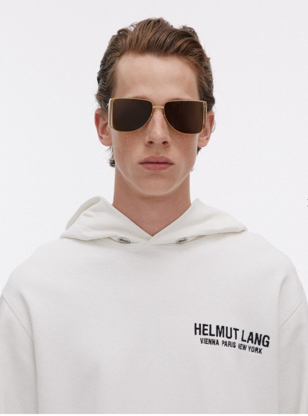 Helmut Lang Helmut Lang Eagle Hoodie Men's XL White Size US XL / EU 56 / 4 - 9 Thumbnail