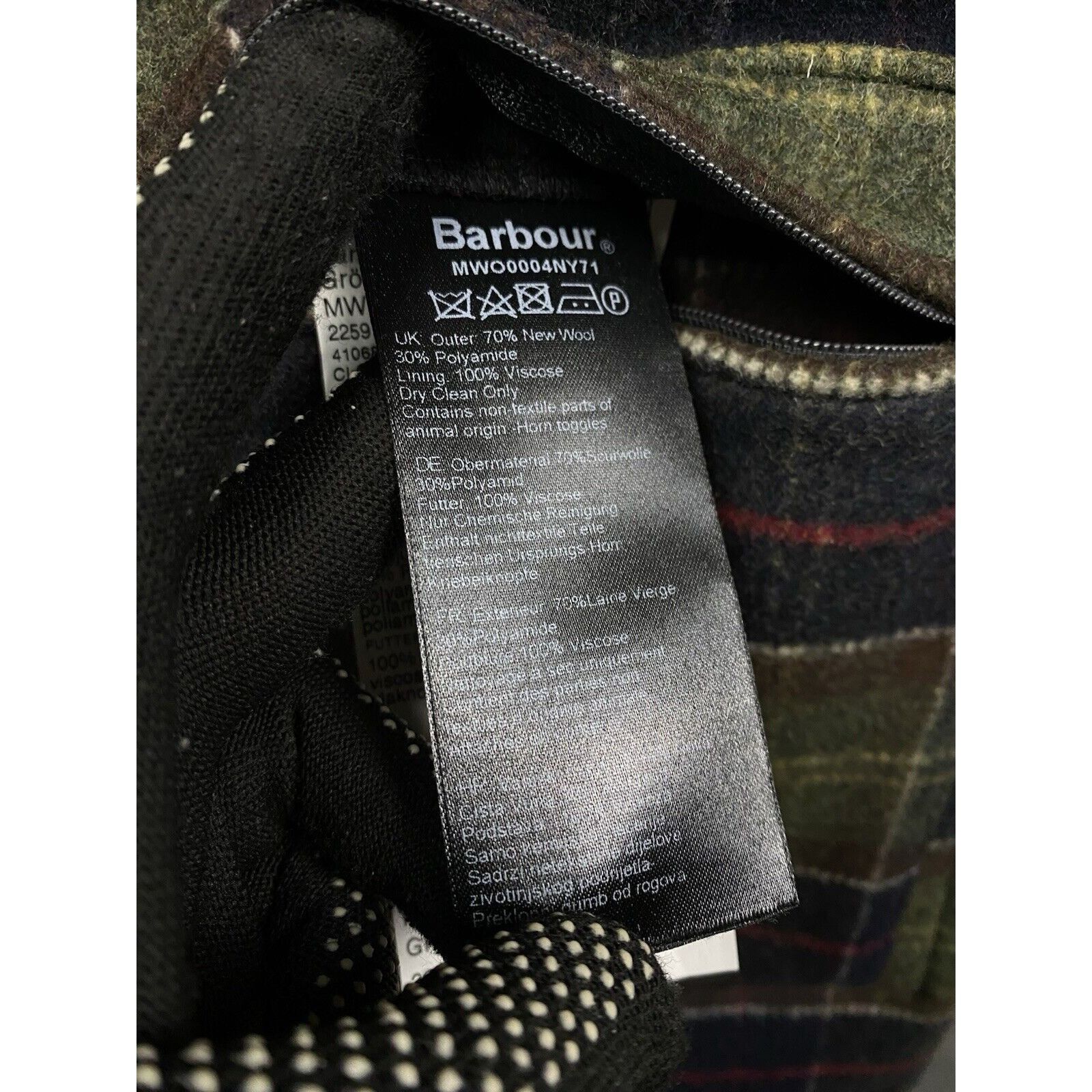 Barbour Barbour Men's Gray Wool Duffle Long Coat Size 48/56 Size US XL / EU 56 / 4 - 13 Thumbnail