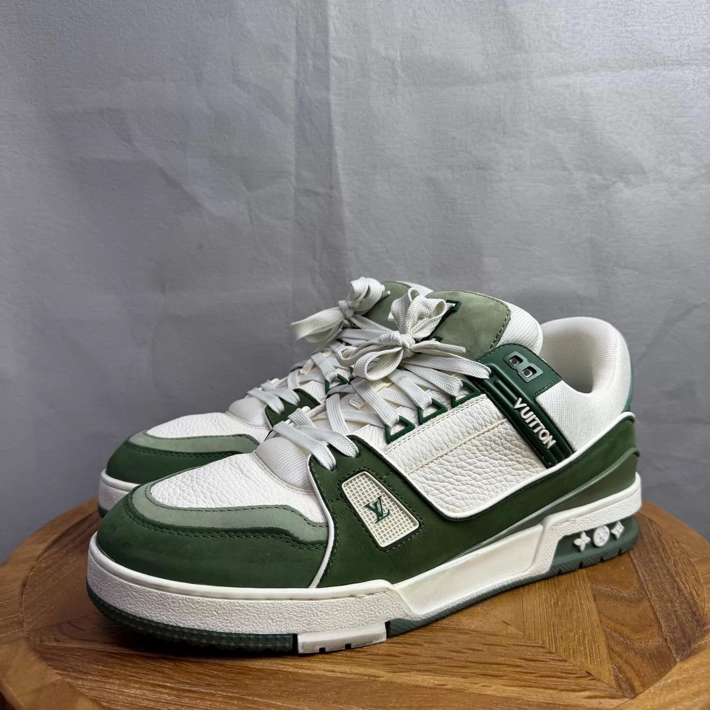 Louis Vuitton LV Trainer Matcha White-Green Suede US8/EU42 99New Box Size US 9 / EU 42 - 1 Thumbnail