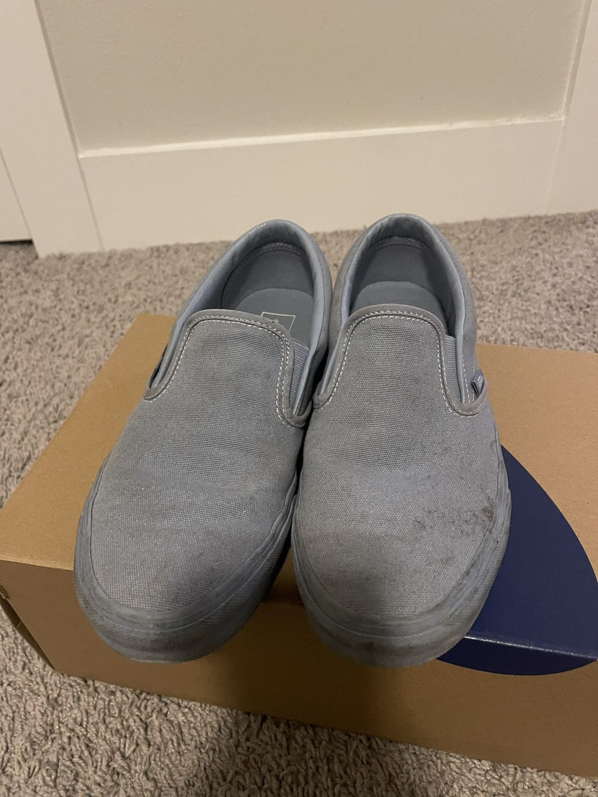 Vans Light Blue Slip on Vans Size US 10.5 / EU 43-44 - 2 Thumbnail