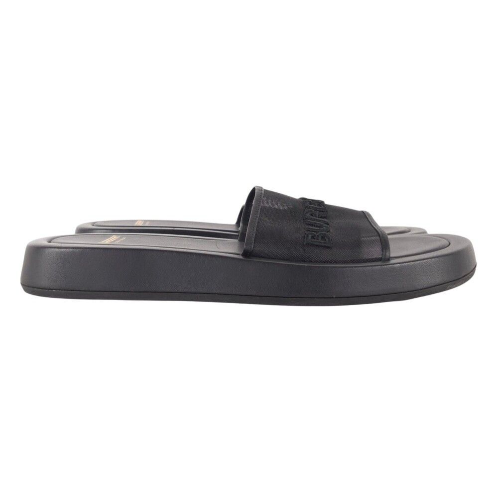 Burberry Burberry Mesh Logo Pool Slides US 8 EU 41 Mens Black $420 Size US 8 / EU 41 - 3 Thumbnail