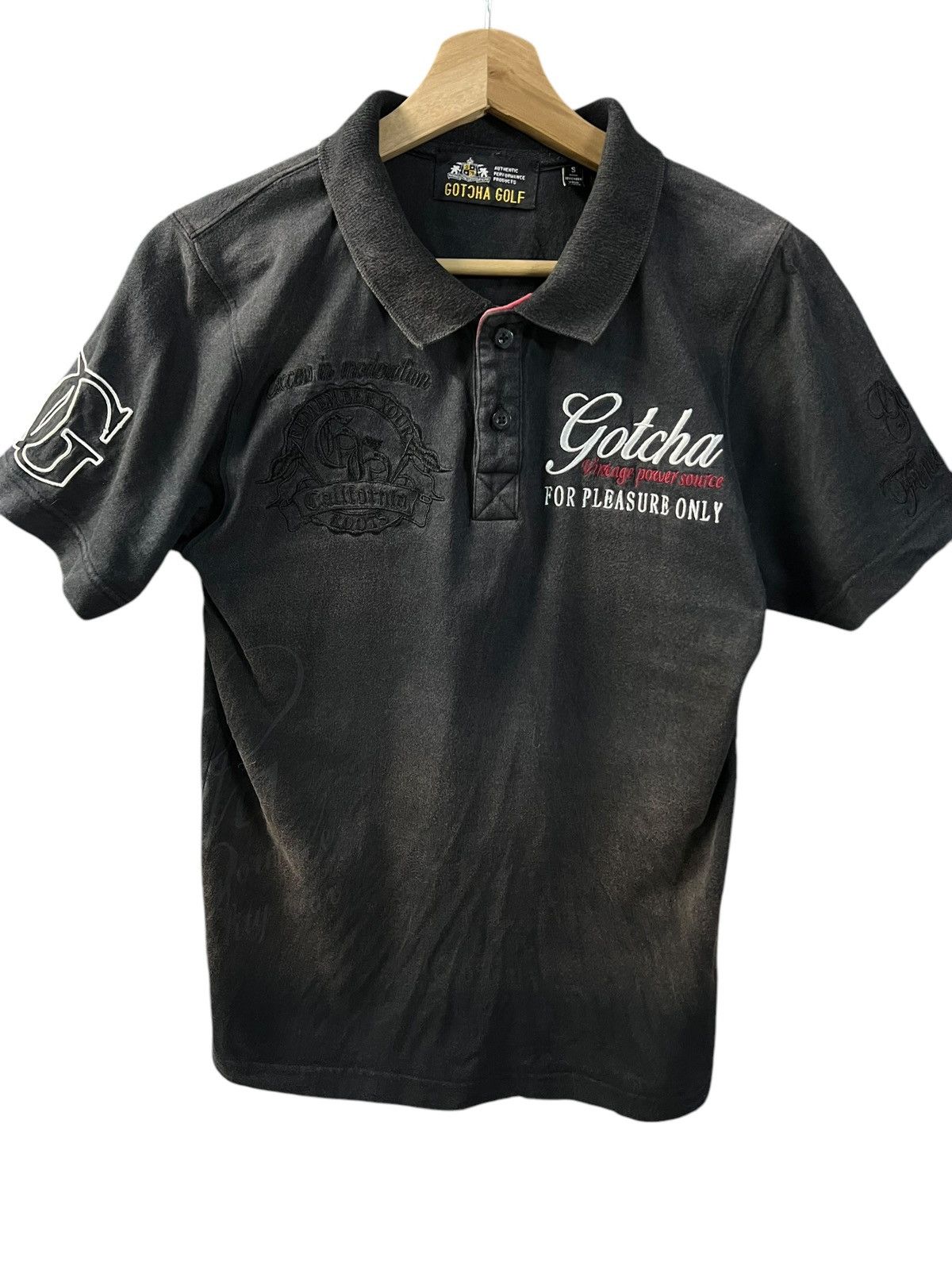 Gotcha × Punk and Yo × Seditionaries GOTCHA GOLF EMBROIDERY FADED BLACK SHIRT RARE Size US S / EU 44-46 / 1 - 1 Thumbnail