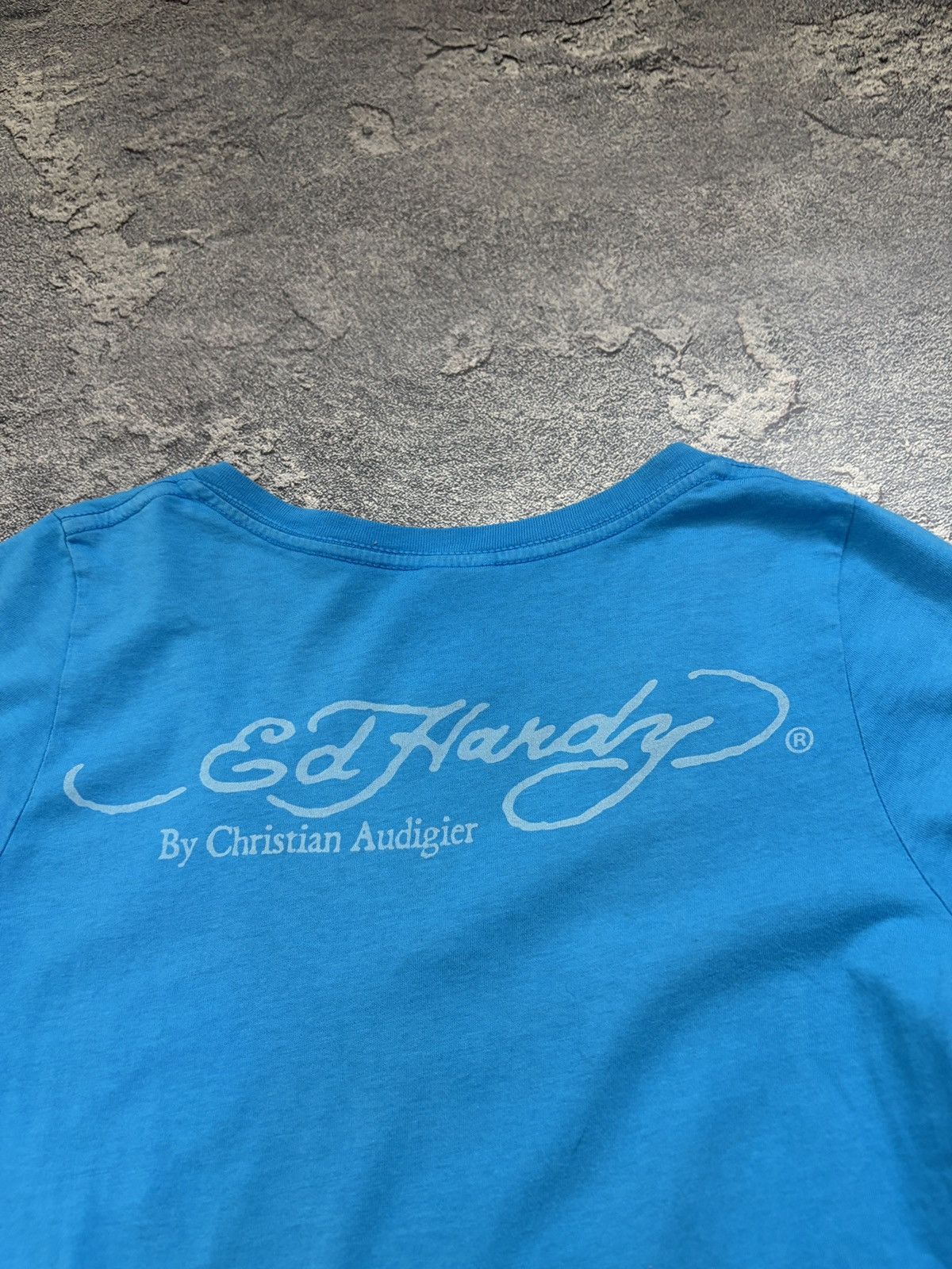 Ed Hardy Ed Hardy Koi Fish Tattoo Graphic T-Shirt Blue Women’s S Size S / US 4 / IT 40 - 9 Thumbnail