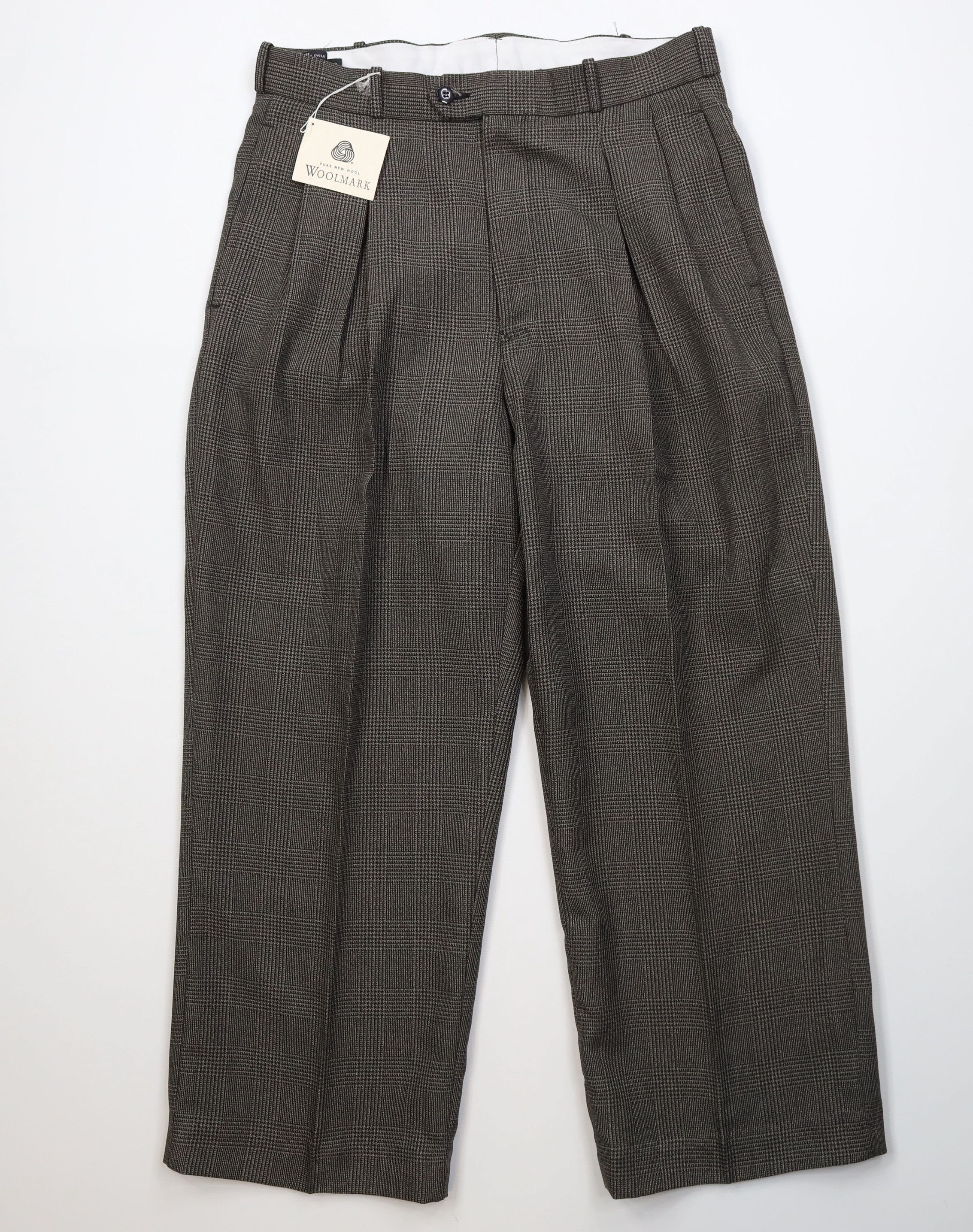 Vintage Deadstock Vintage 90s Streetwear Knit Wide Leg Chino Pants Size US 32 / EU 48 - 1 Thumbnail