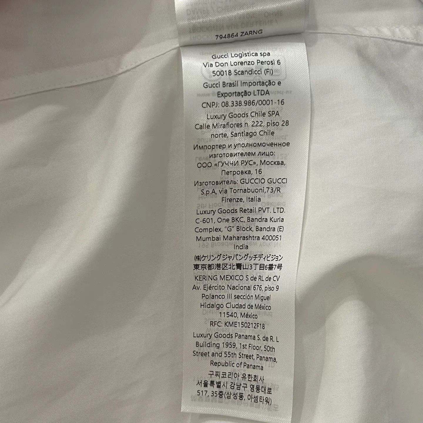 Gucci GUCCI White Striped Placket LS Shirt 40 M Size US M / EU 48-50 / 2 - 5 Thumbnail