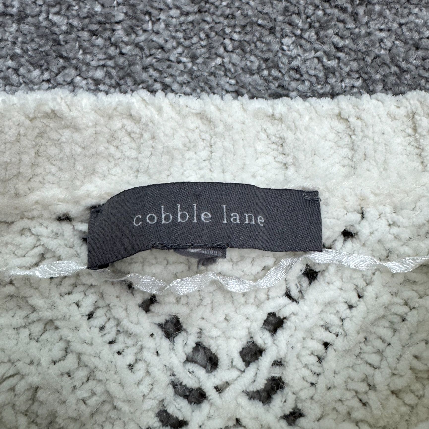 Talbots VINTAGE Cobble Lane Chenile Open Knit Crochet Chunky Pullover Sweater Womens 1X Cream Size XL / US 12-14 / IT 48-50 - 5 Thumbnail