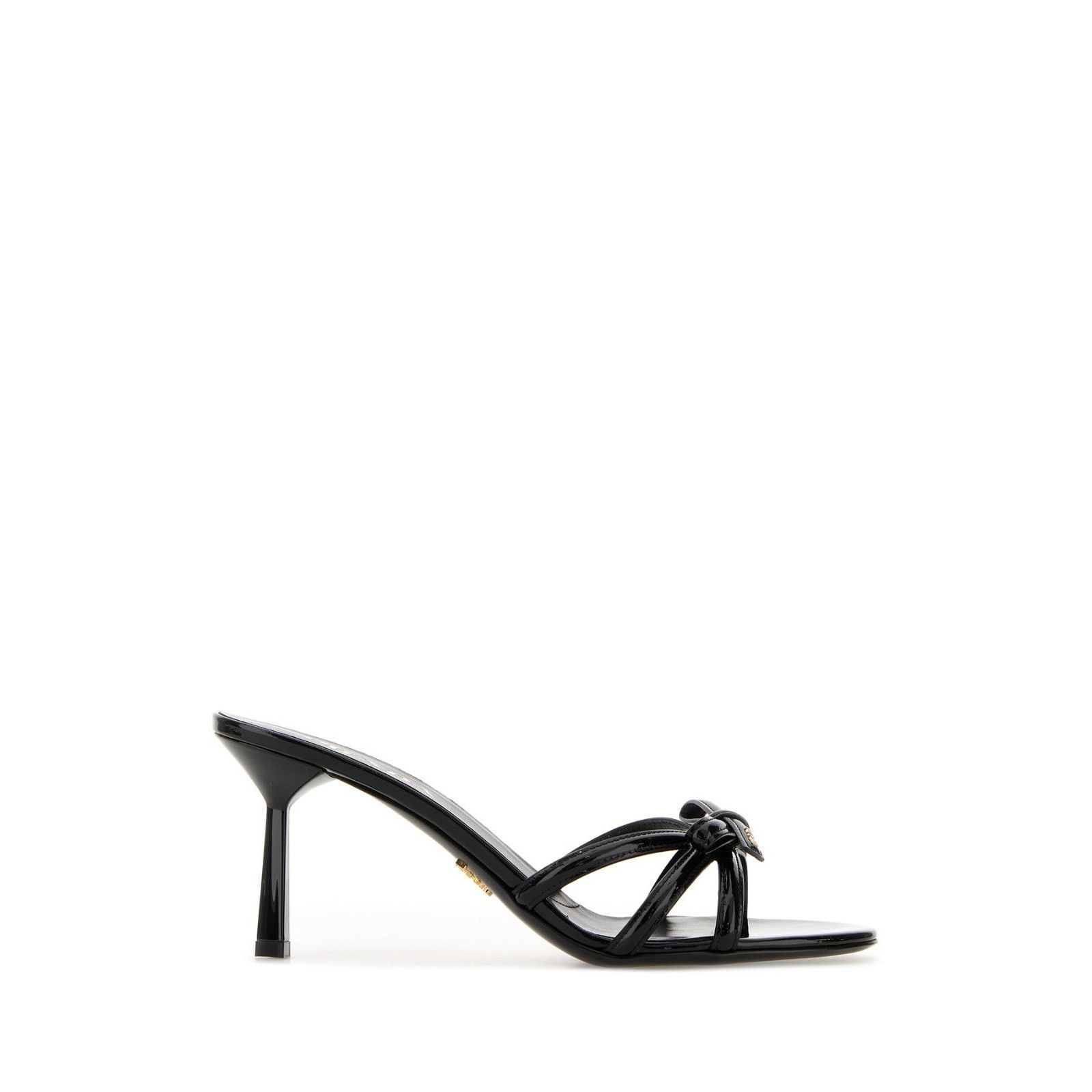 Prada PRADA Black Leather 80mm With Bow Mules New & Authentic (Wom Size US 6.5 / IT 36.5 - 1 Thumbnail