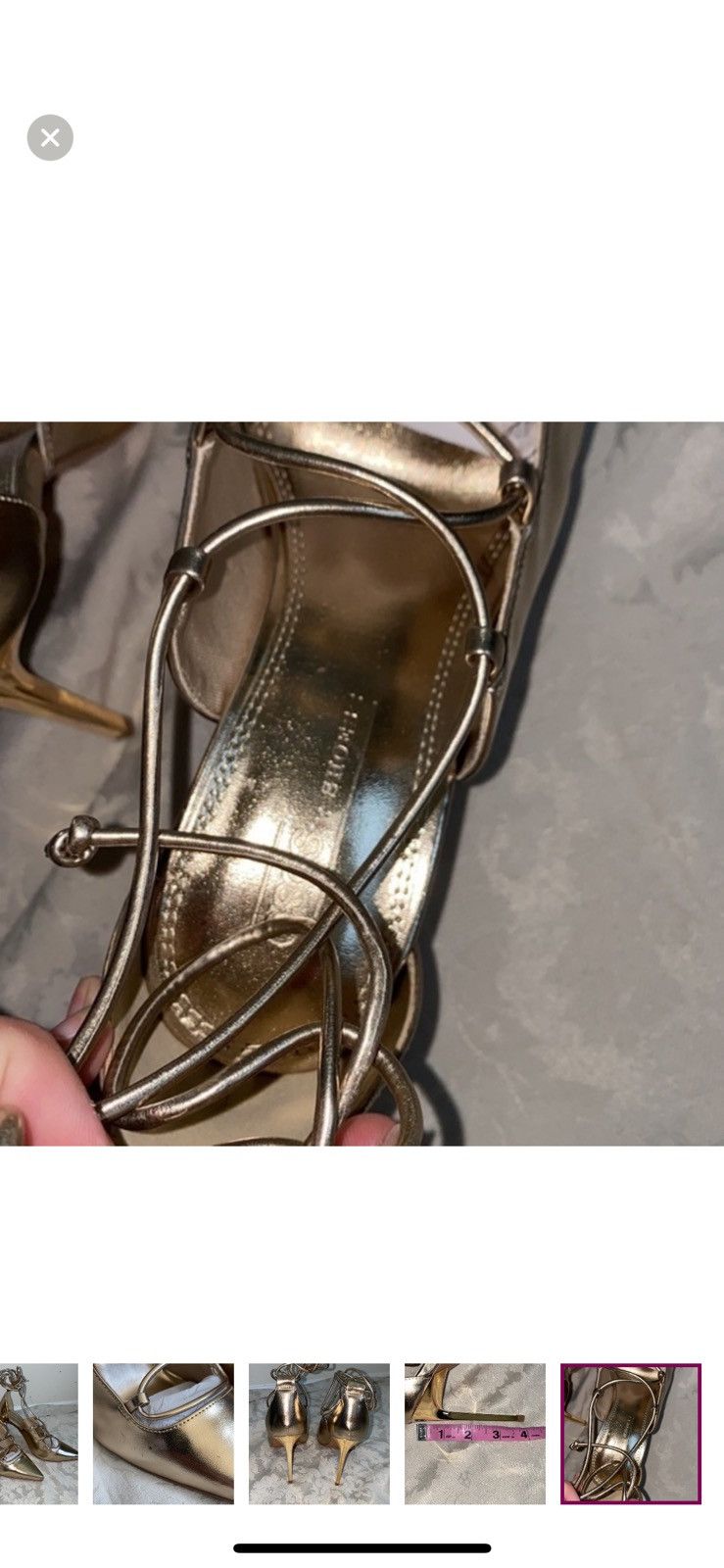 Asos ASOS watchful ghilie tie pump heels in champagne size 5 Size US 5 / IT 35 - 8 Thumbnail